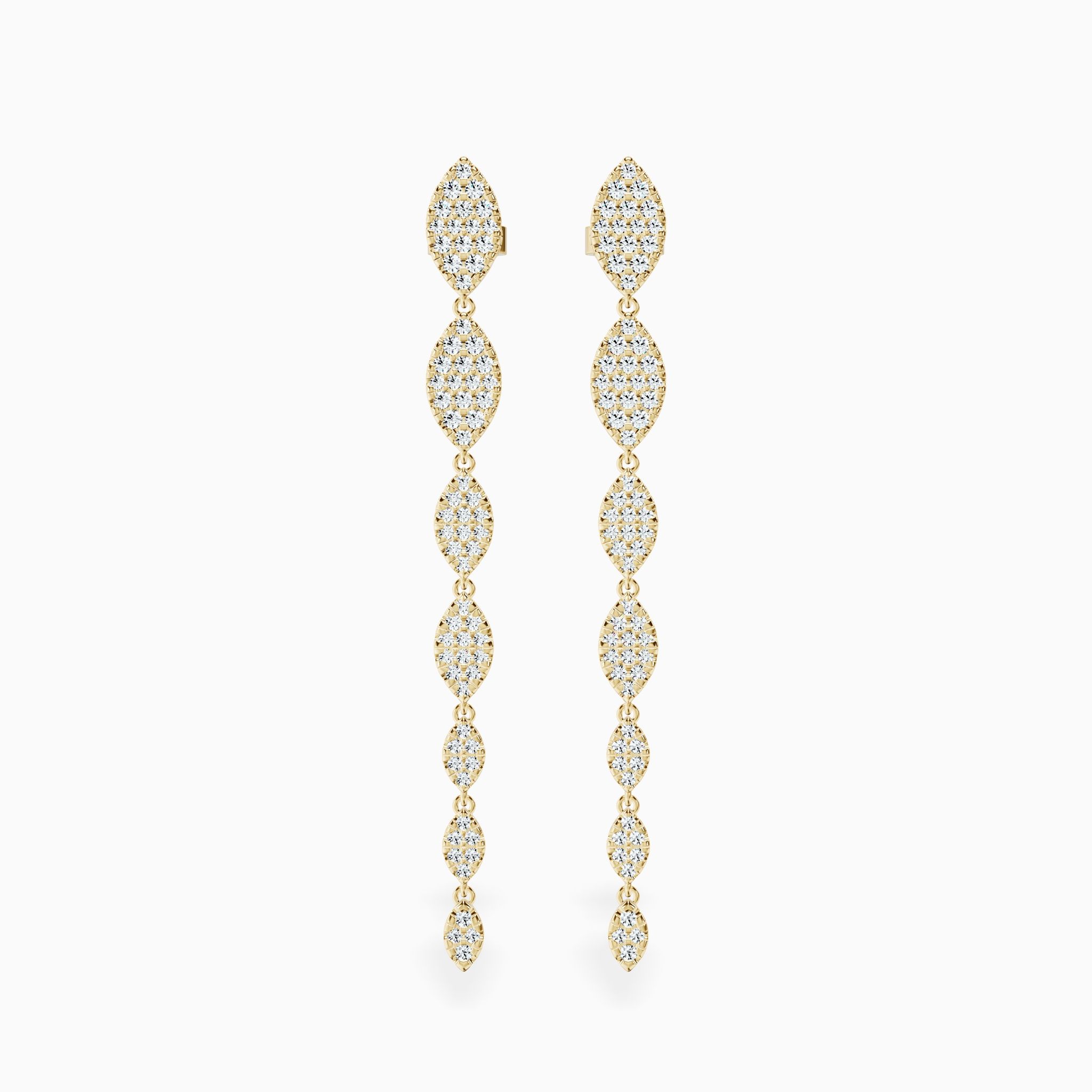 Dangling Marquee Pavé Earrings
