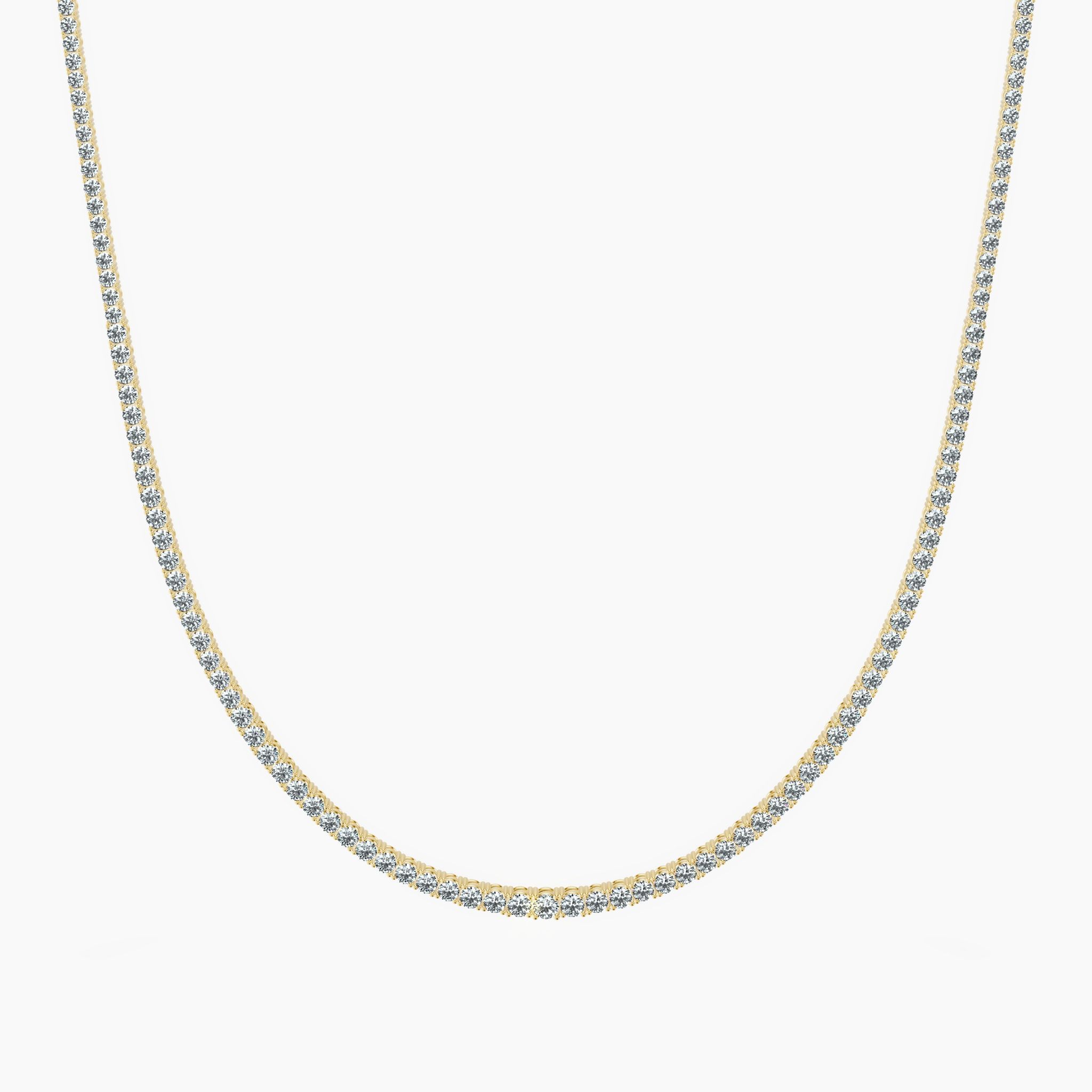 Graduating Cascade Round Tennis Necklace — view 1