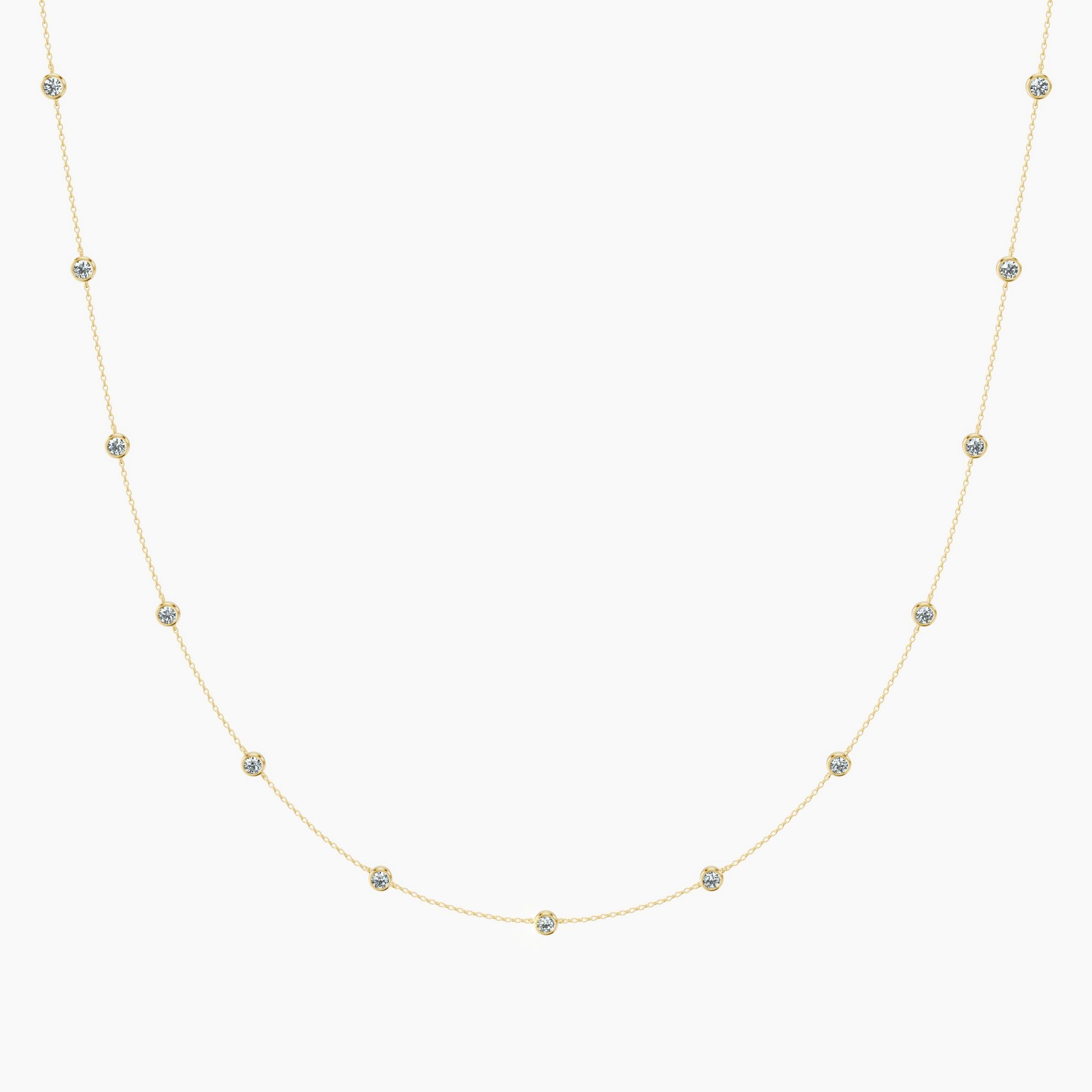 Round Diamond By The Yard Necklace — view 1