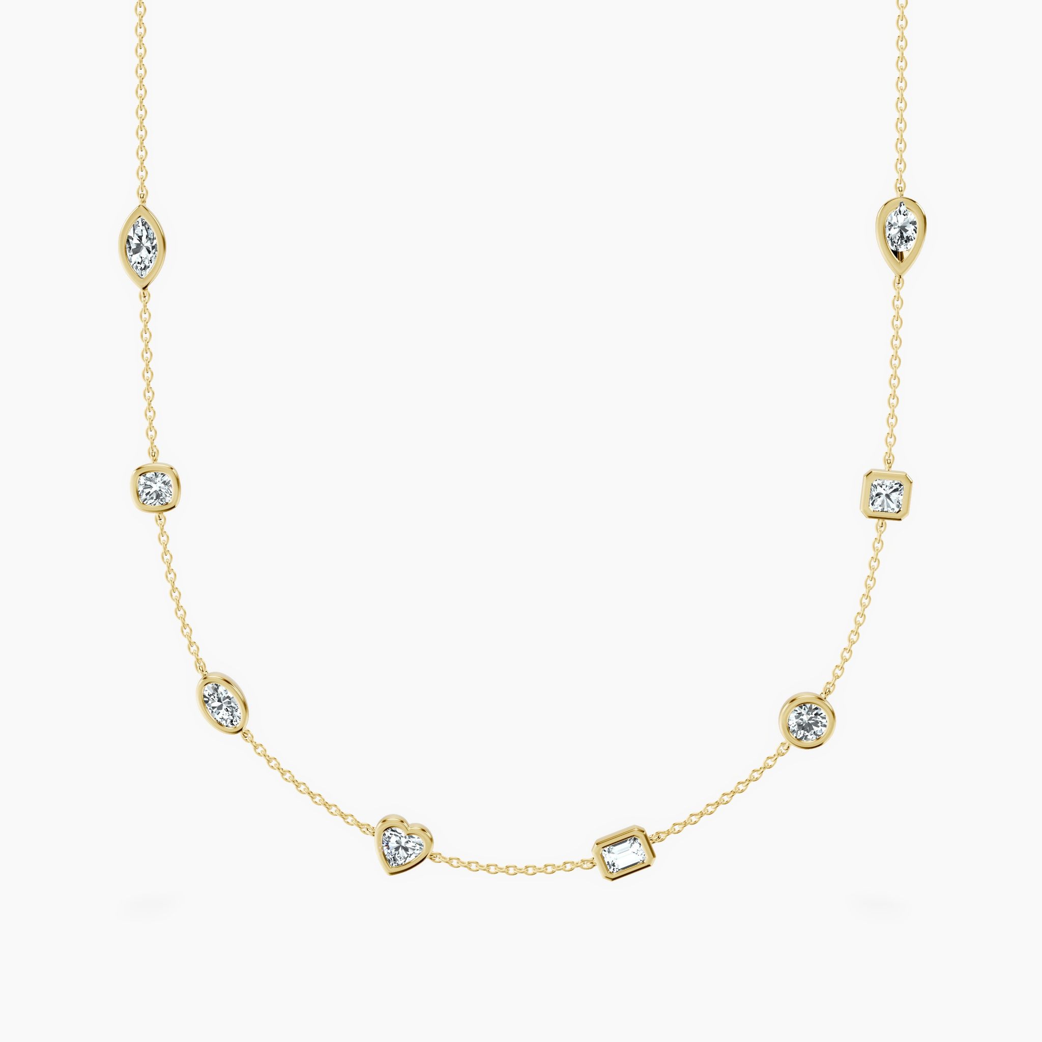 Multi-Shape Diamond By The Yard Necklace