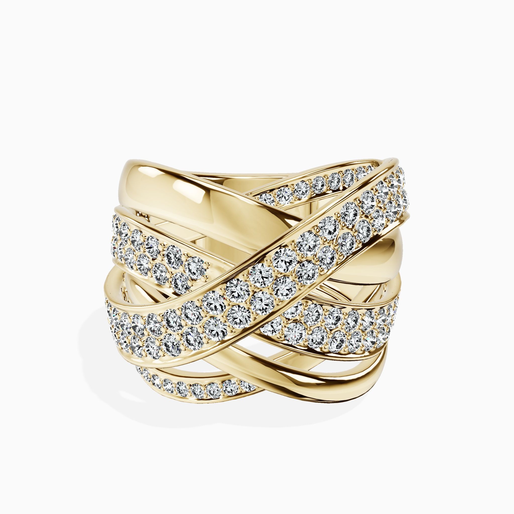 Multi Row Twisted Ring — view 1