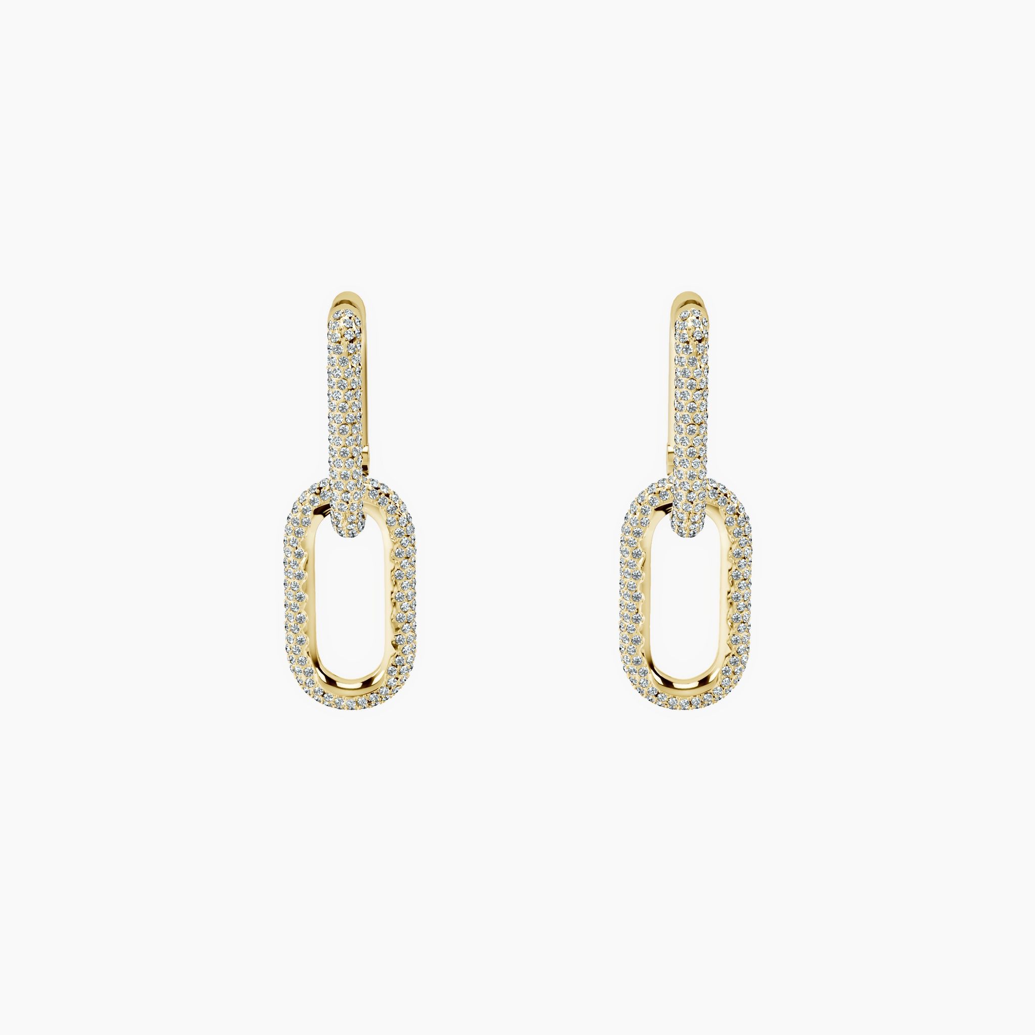 Interlinked Pavé Hoops — view 1