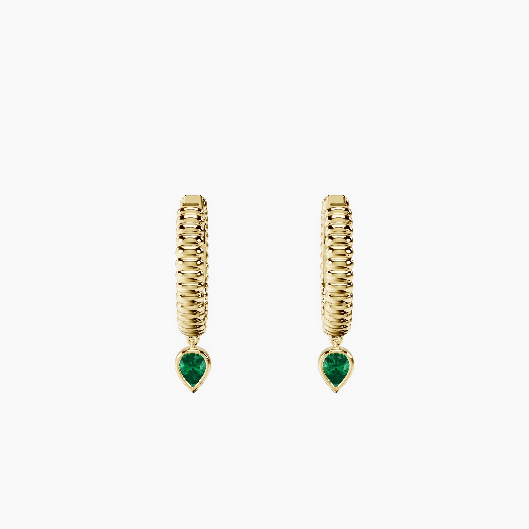 Chérie Pear Hoops — view 1