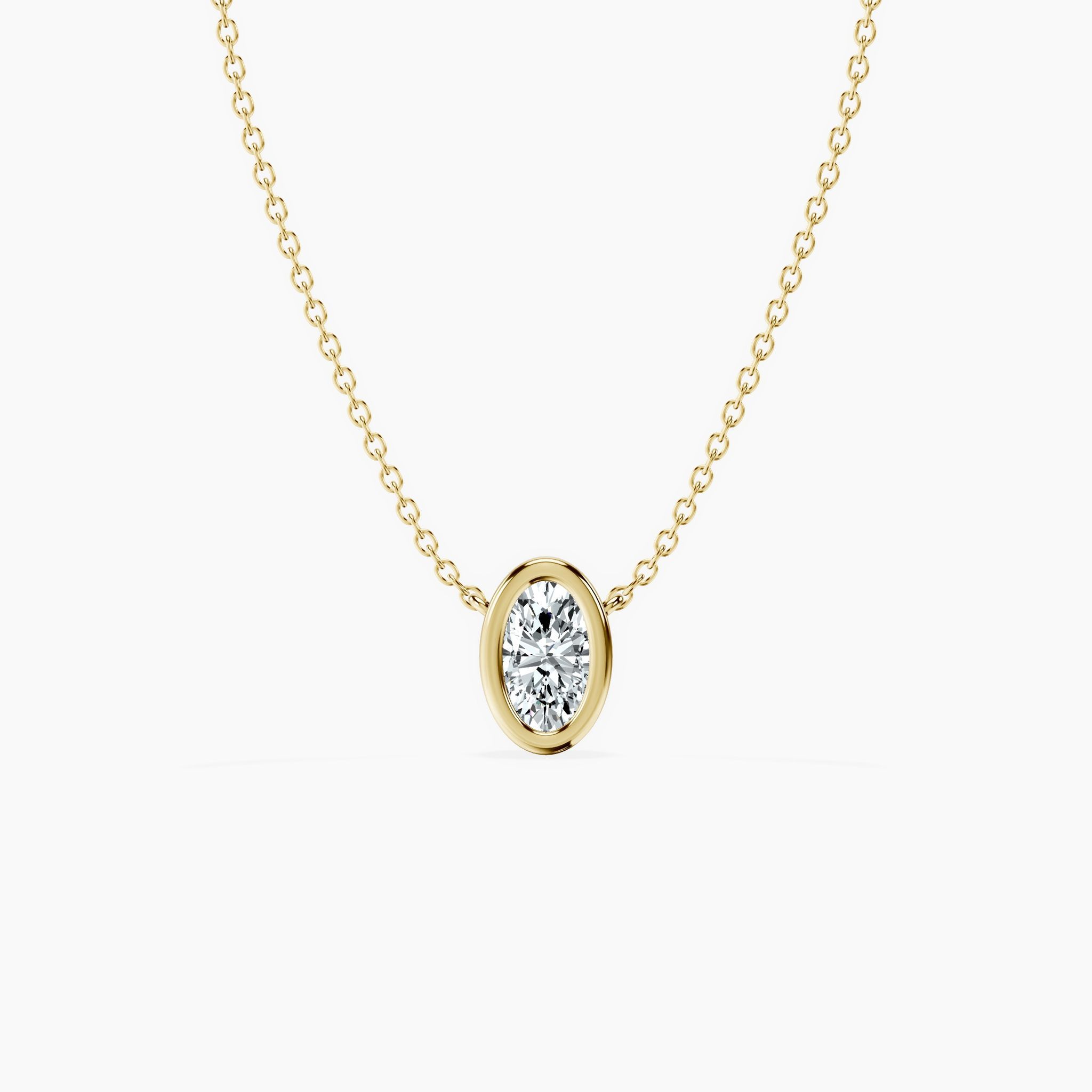 Bezel Oval Pendant — view 1