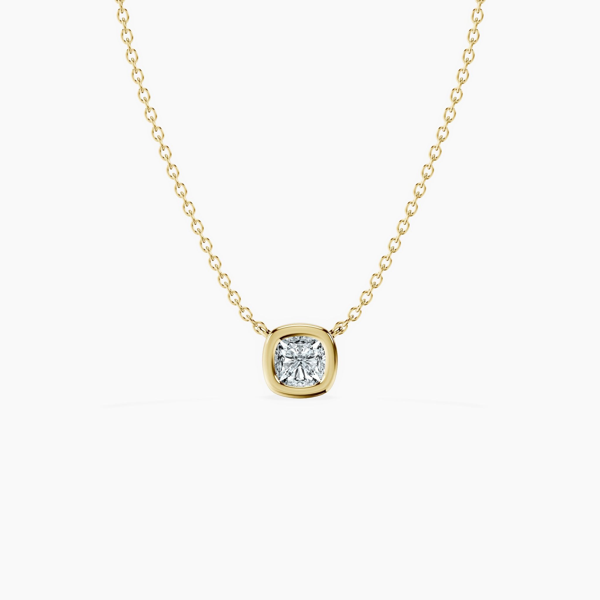 Bezel Cushion Pendant — view 1
