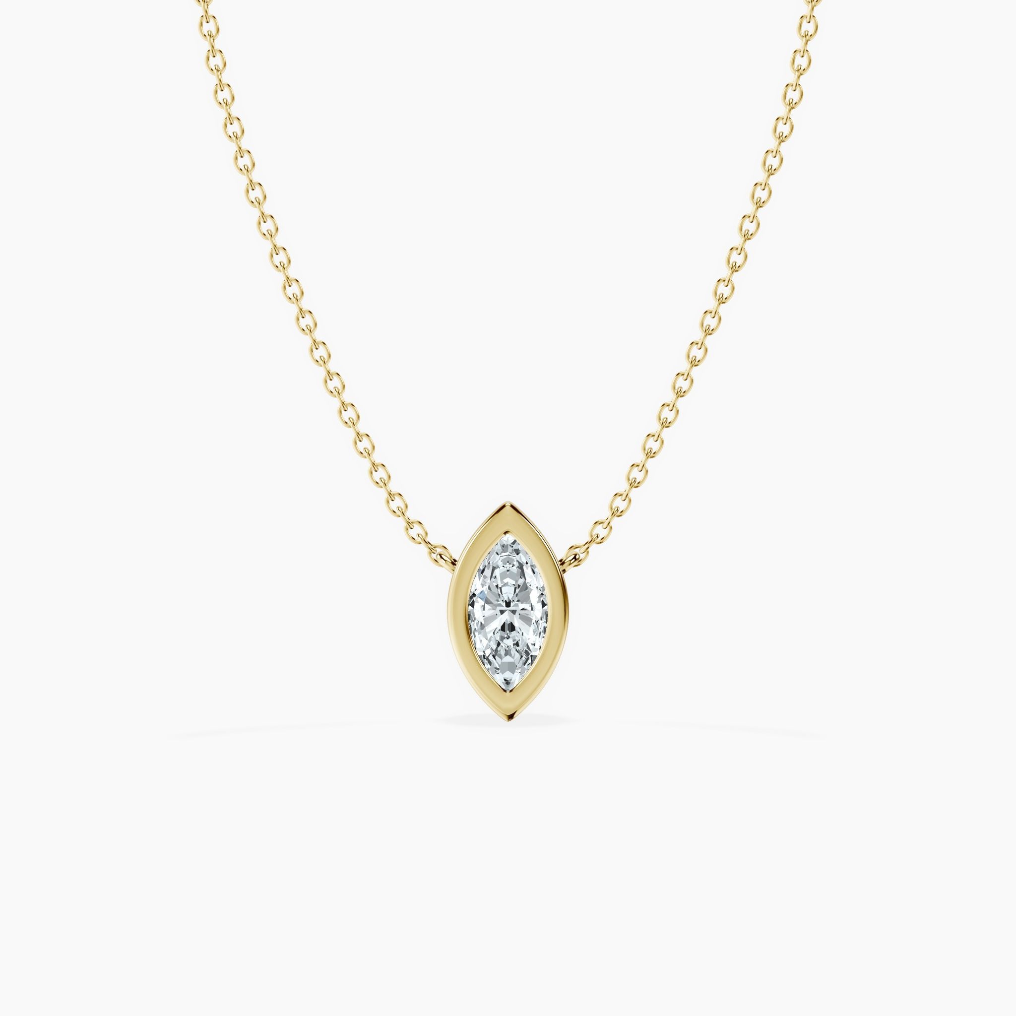 Bezel Marquise Pendant — view 1