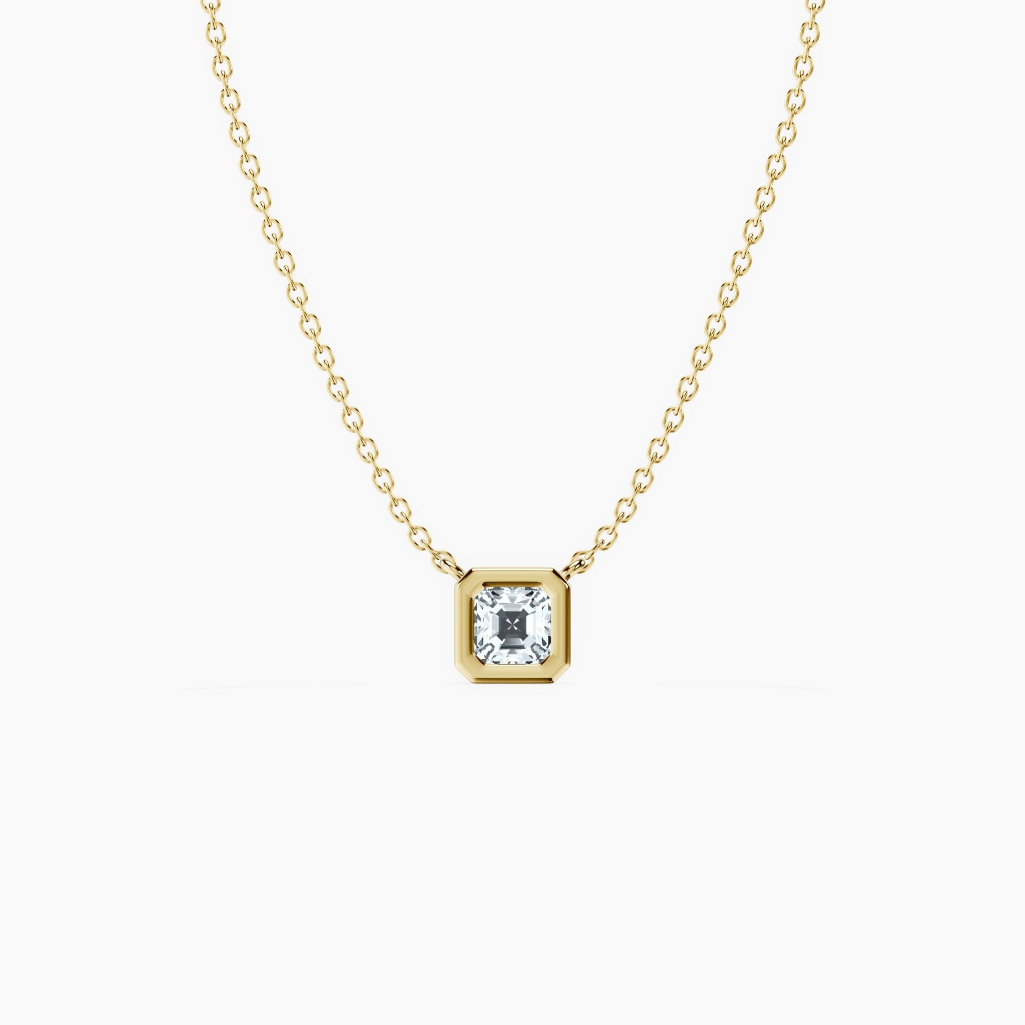 Bezel Asscher Pendant — view 1