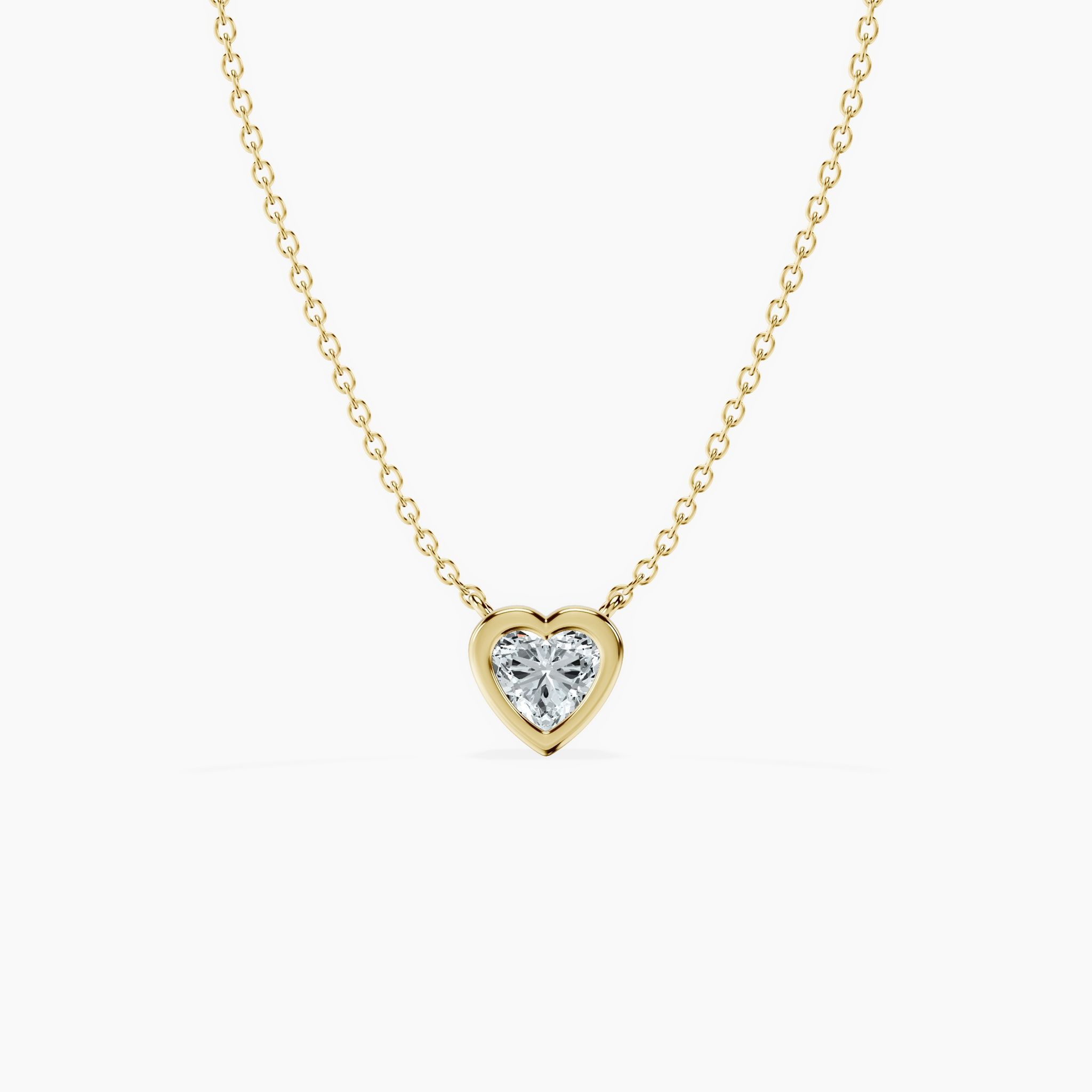 Bezel Heart Pendant — view 1
