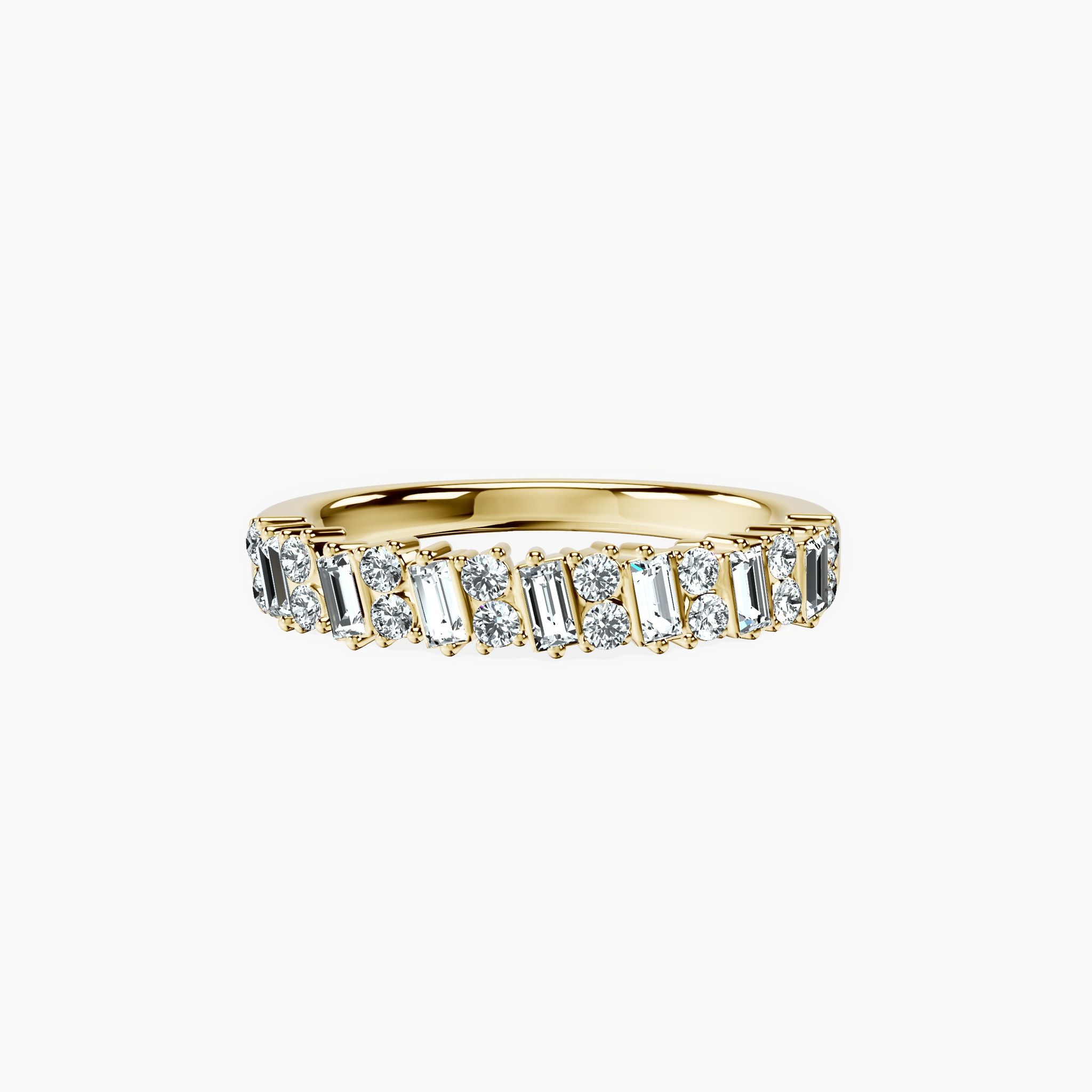 Baguette & Round Half Eternity