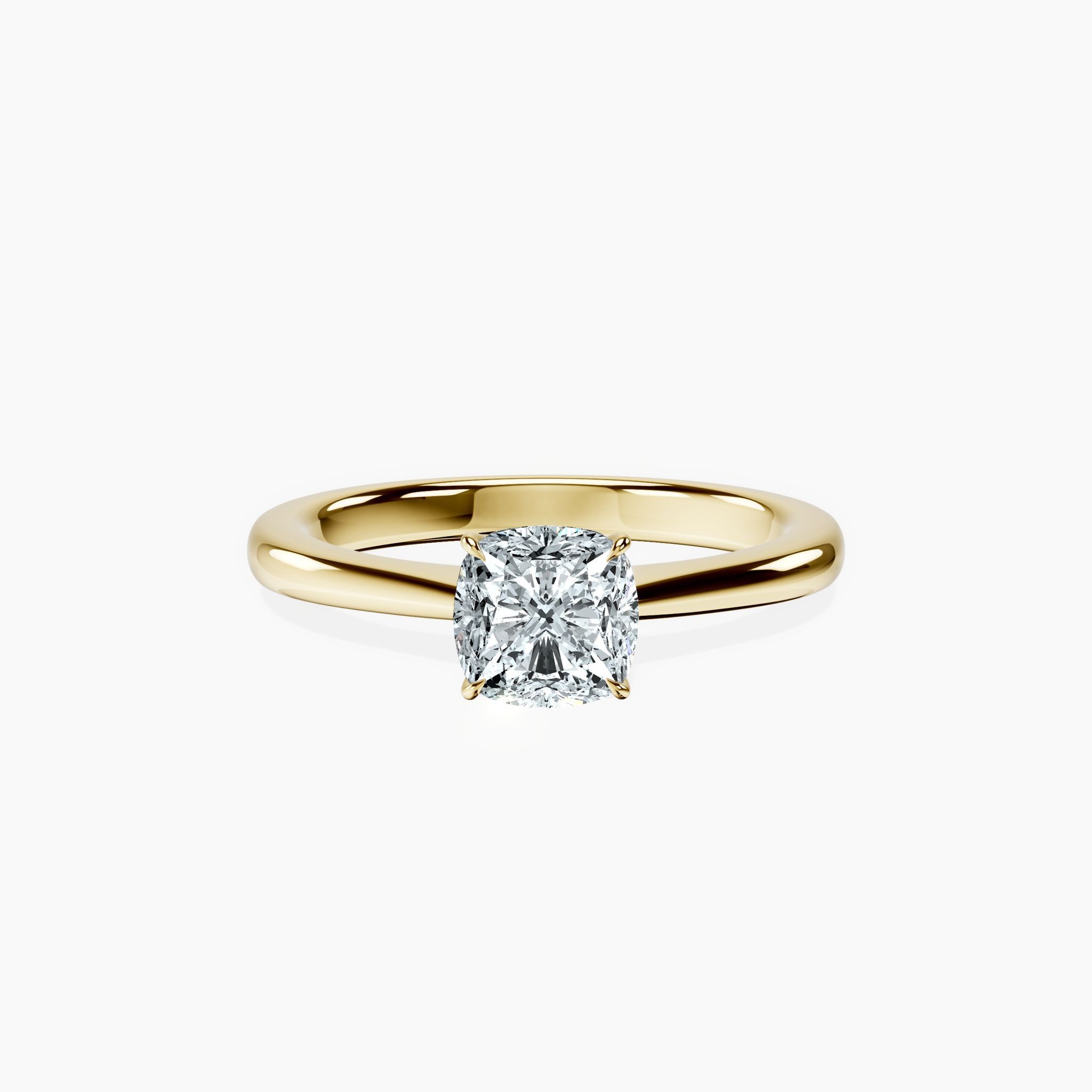 4 Prong Cushion Ring — view 1
