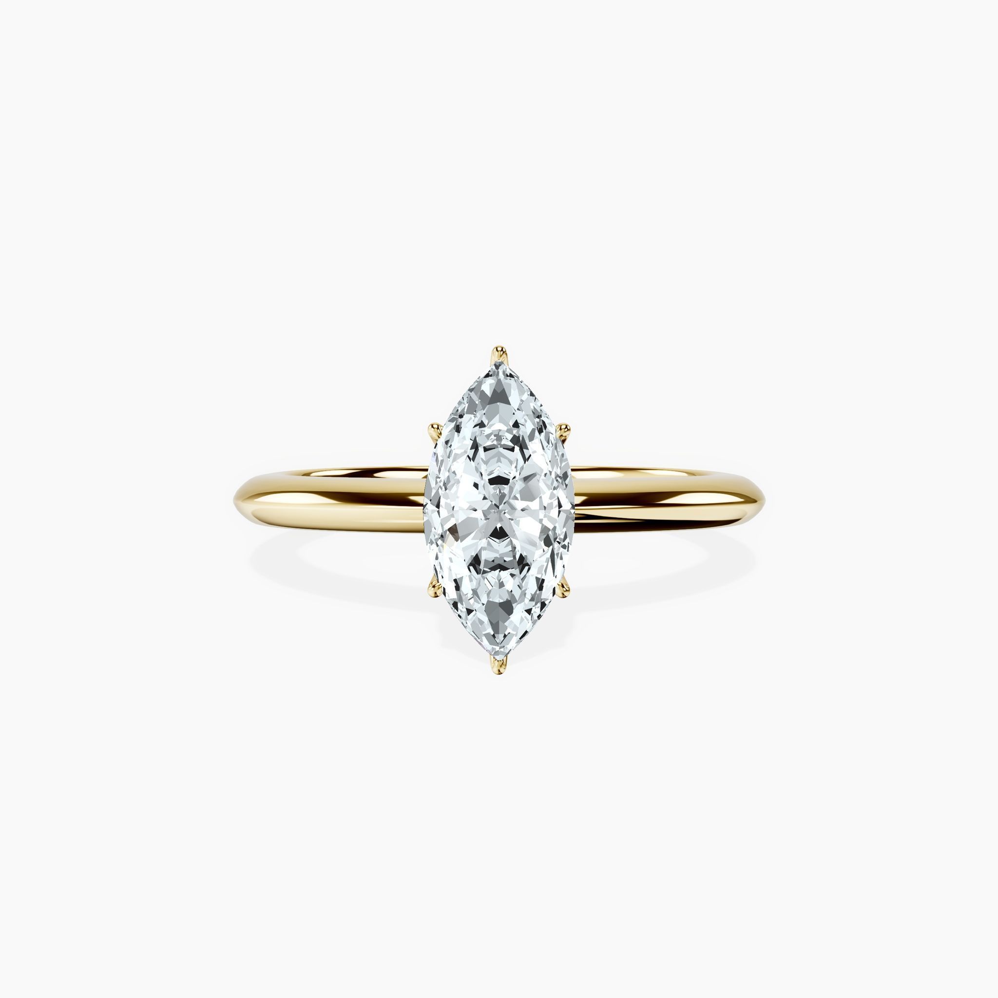 6 Prong Knife Edge Marquise Ring
