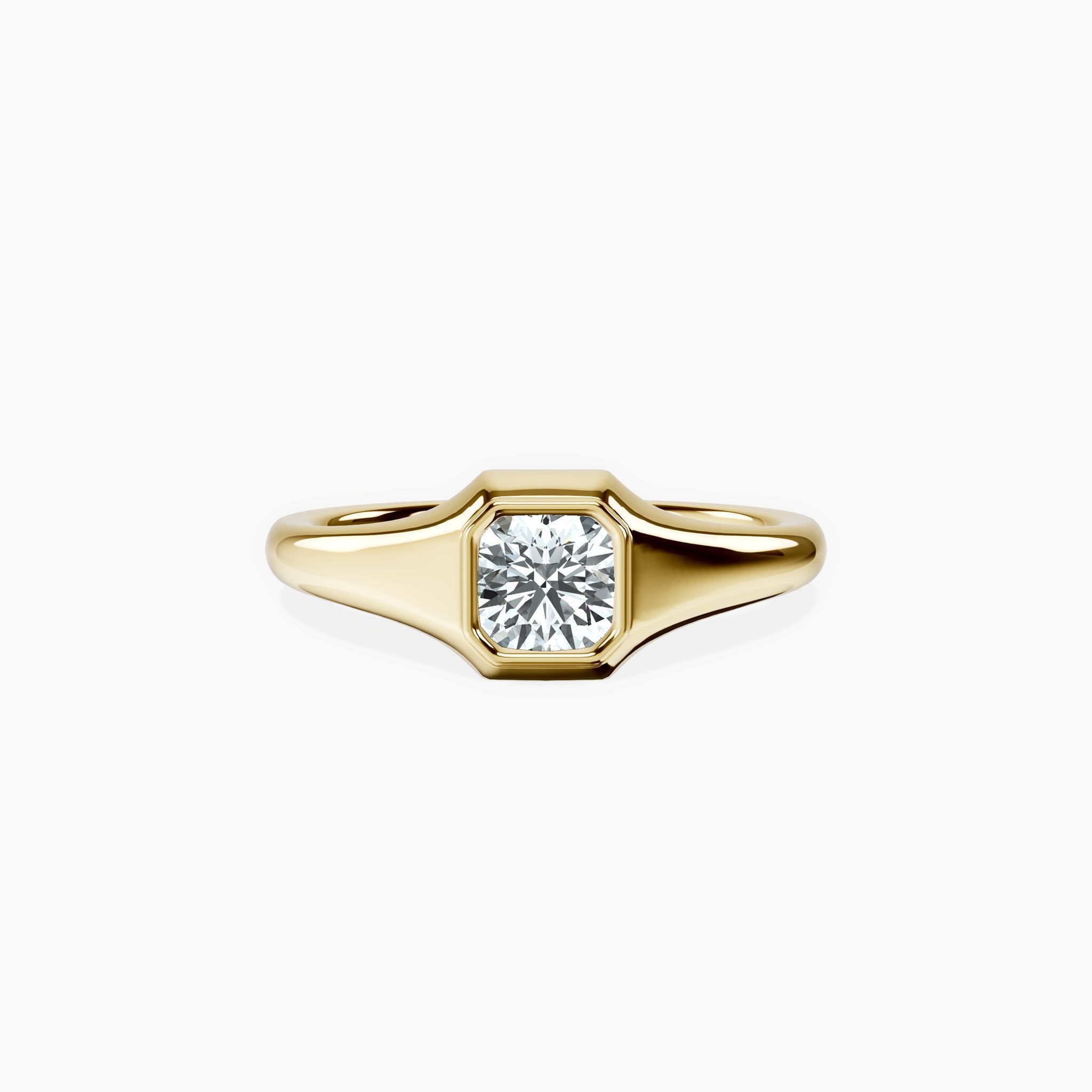 Asscher Signet Ring