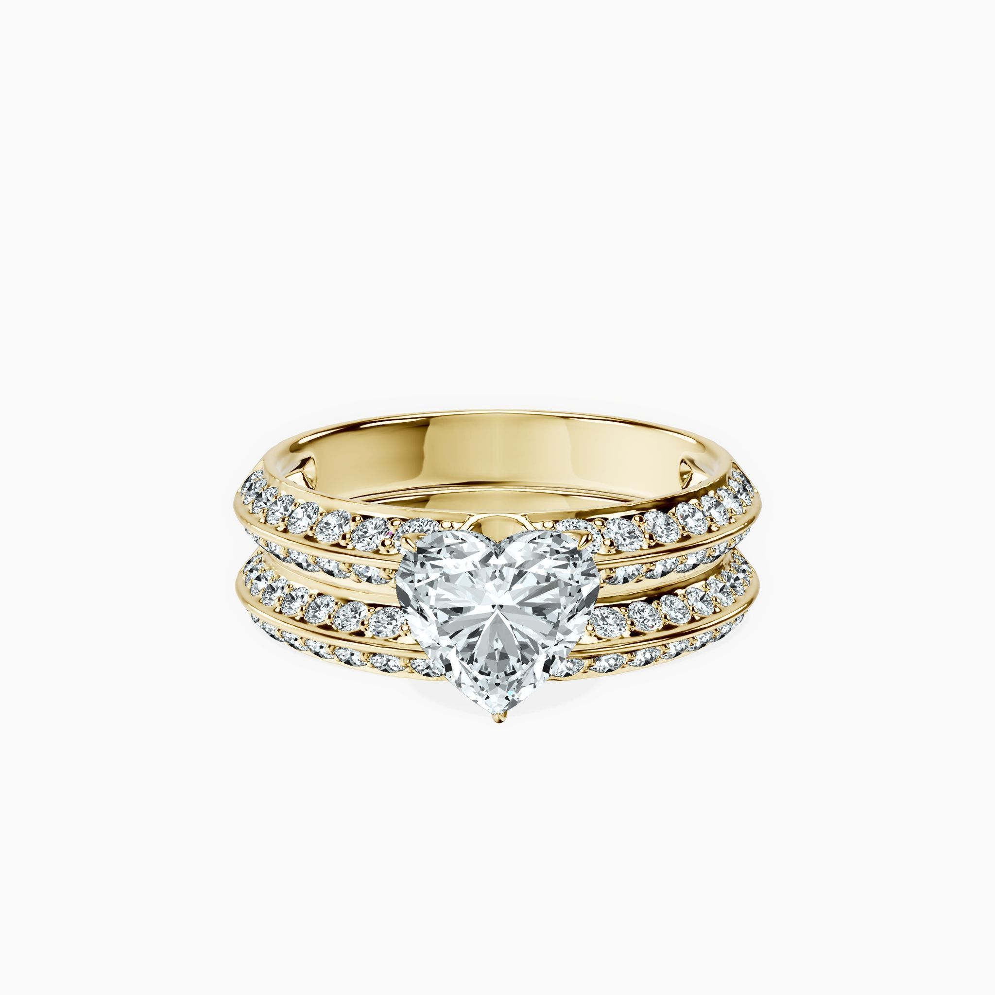 Knife Edge Heart Ring