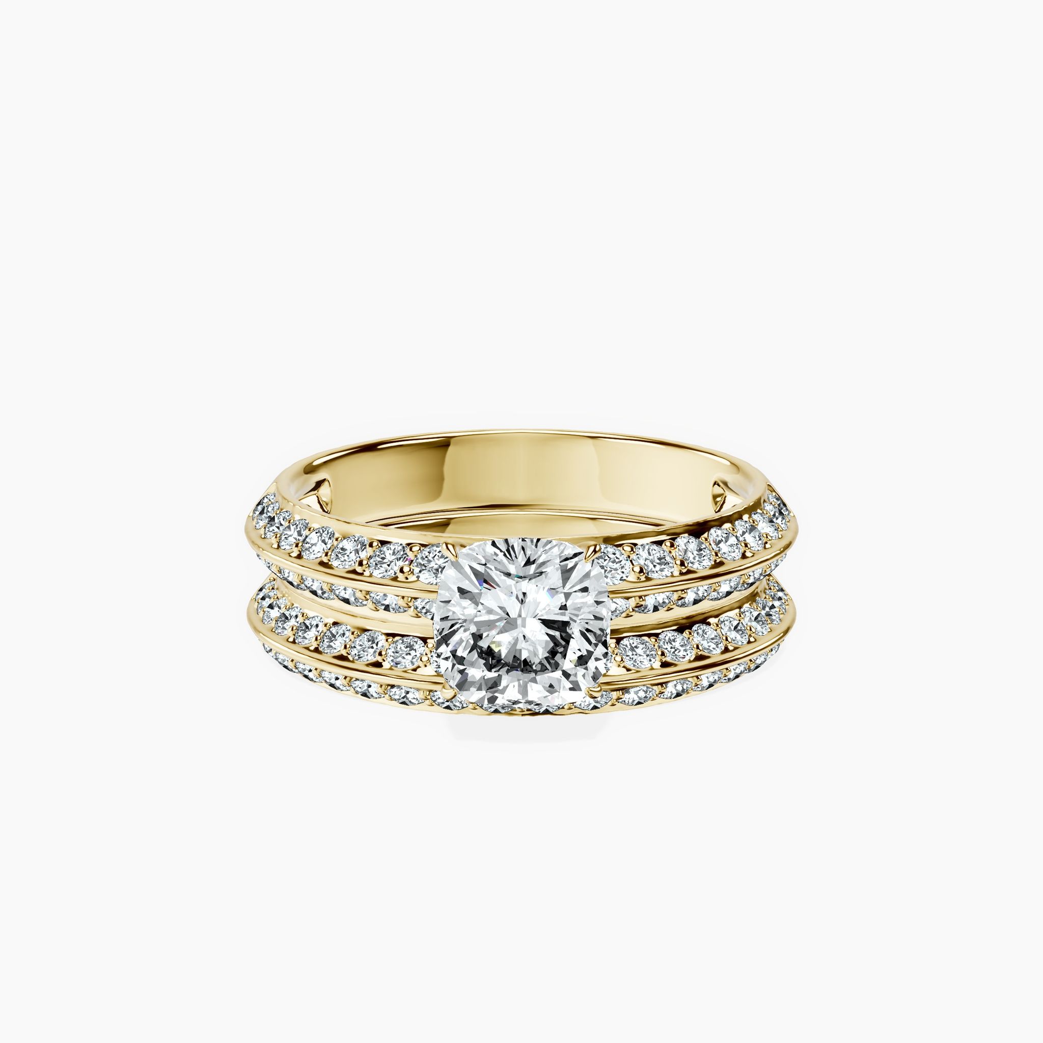 Knife Edge Cushion Ring