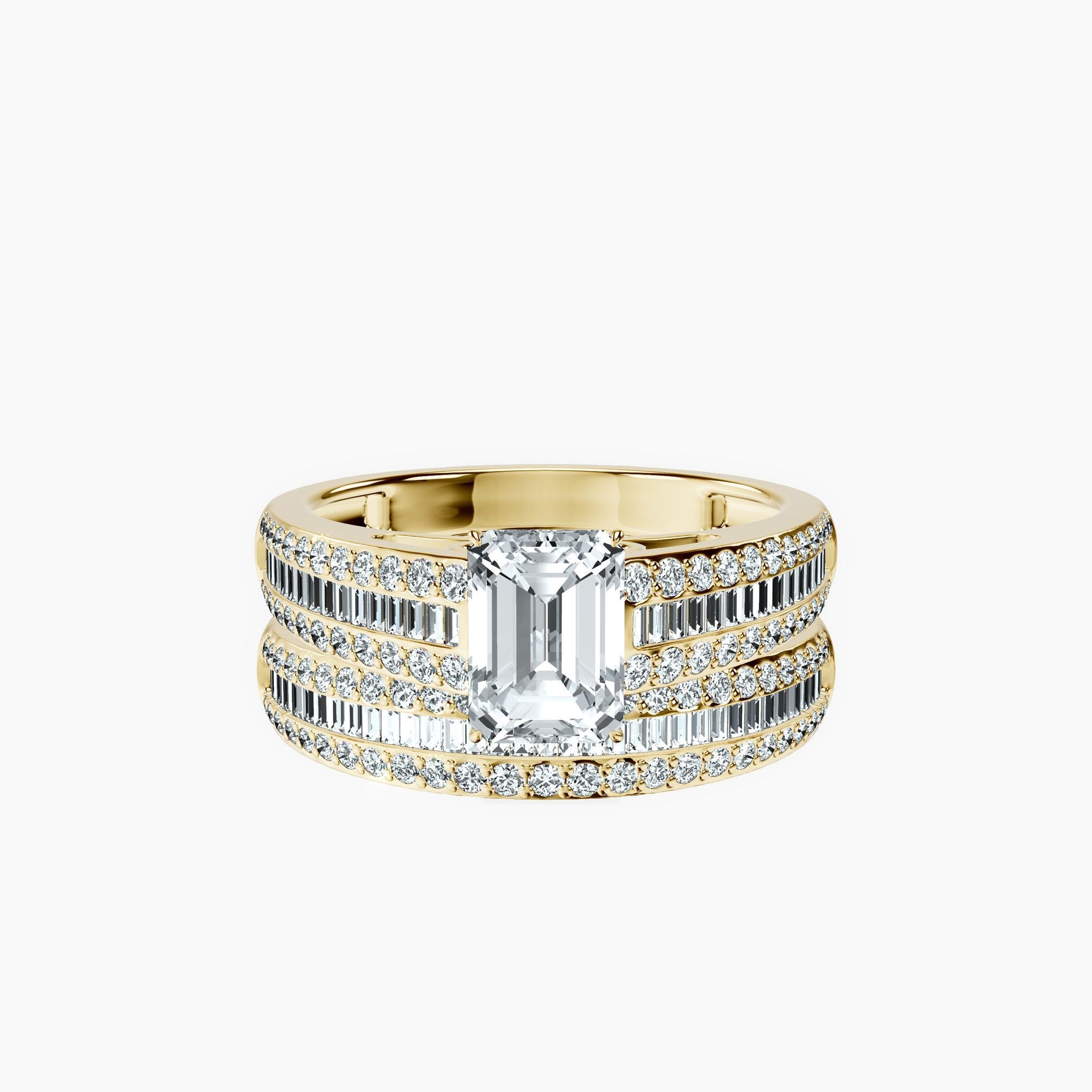 Channel Emerald Ring — view 1