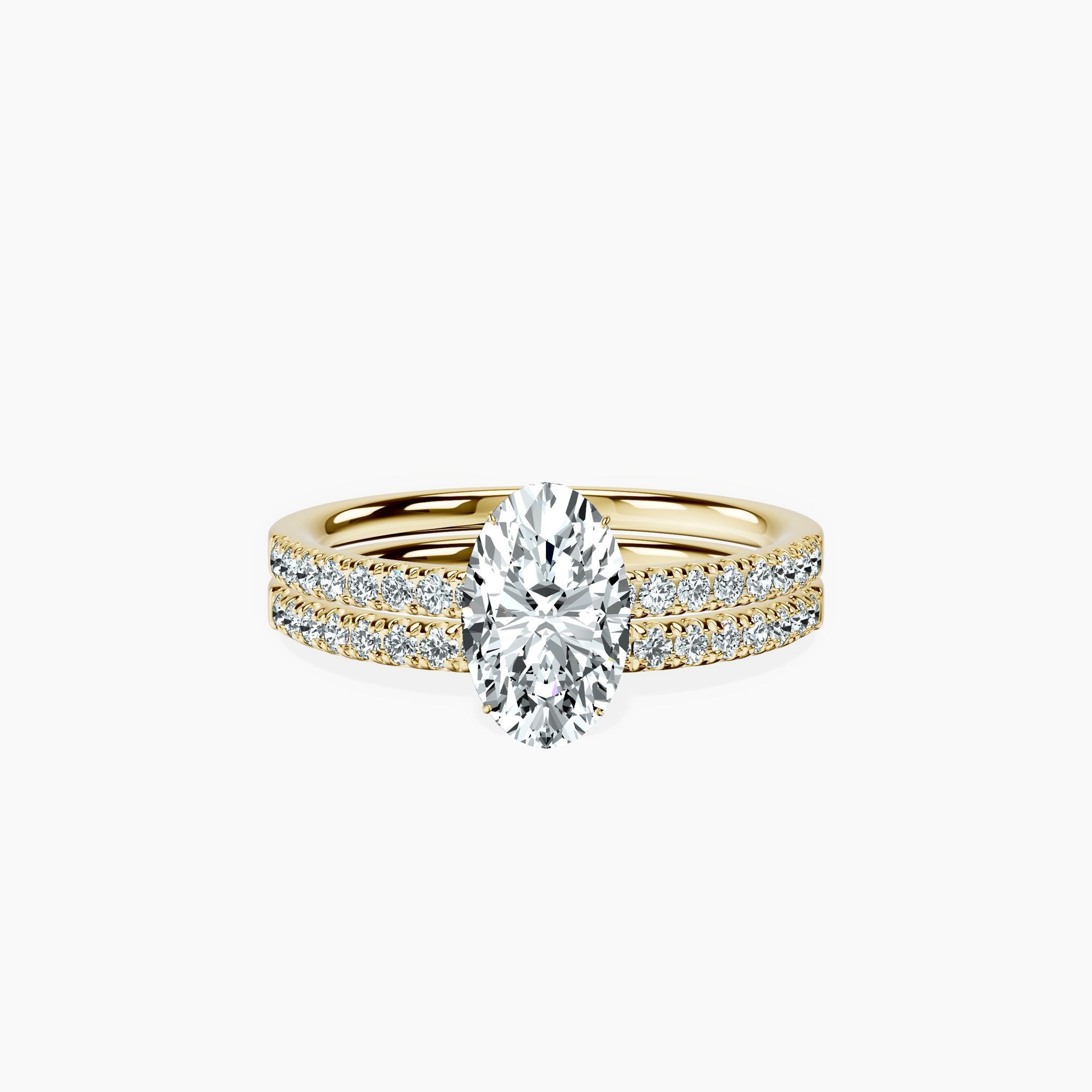 Veiled Halo Oval Ring