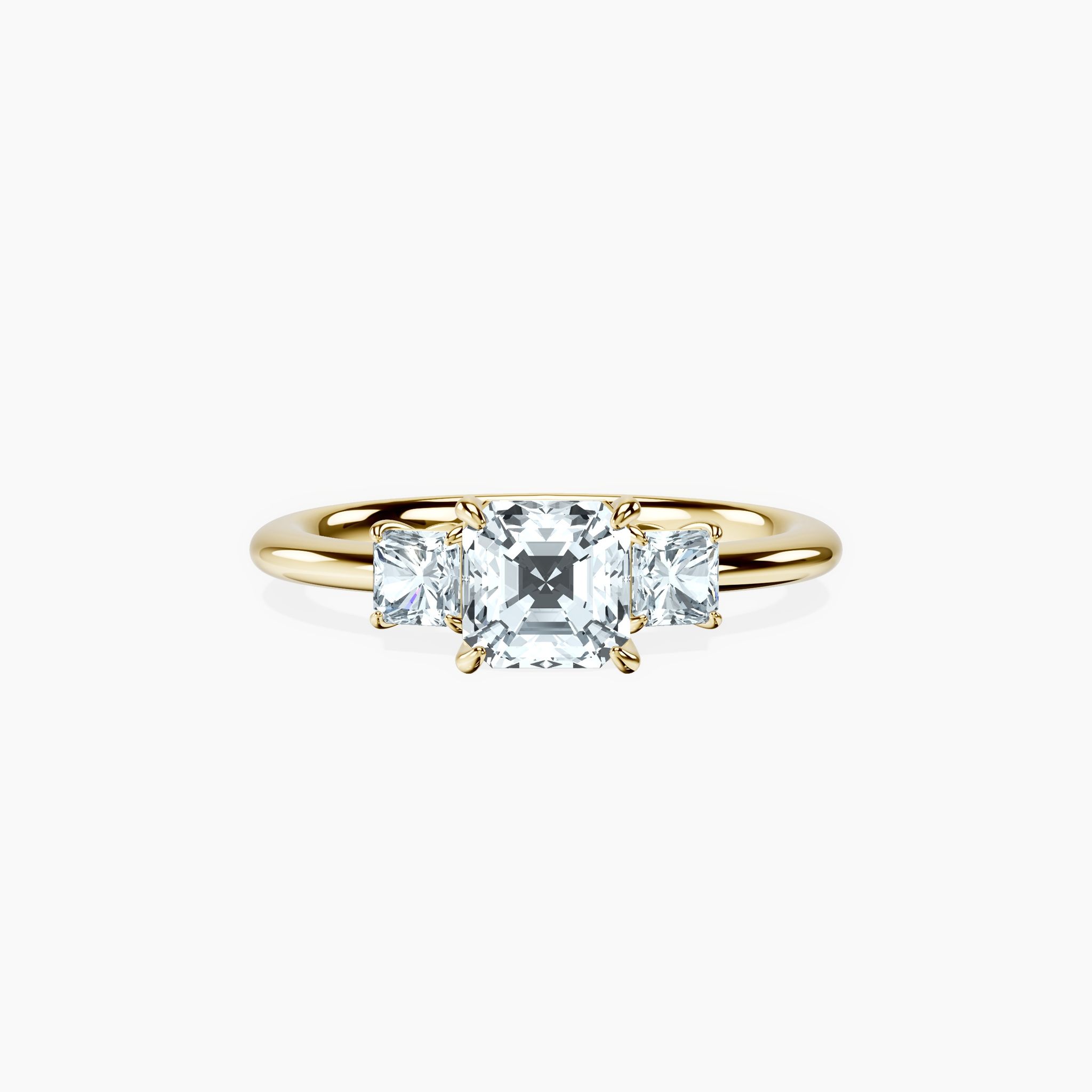 Trinity Asscher Ring