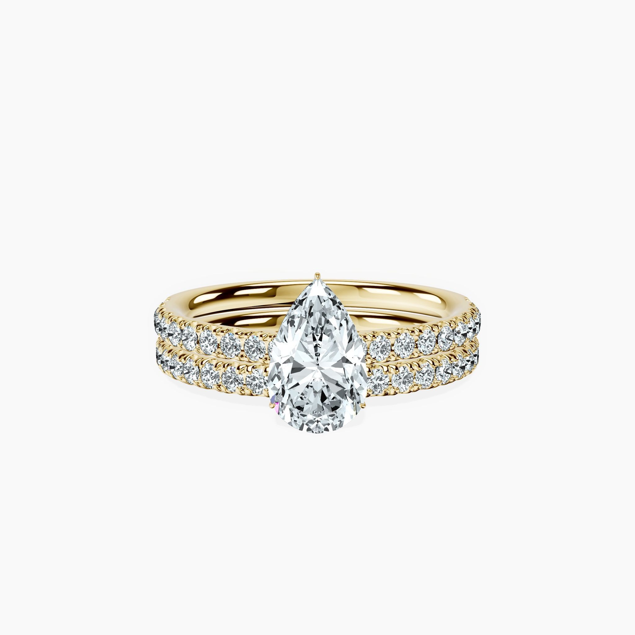 Secret Halo Pear Ring