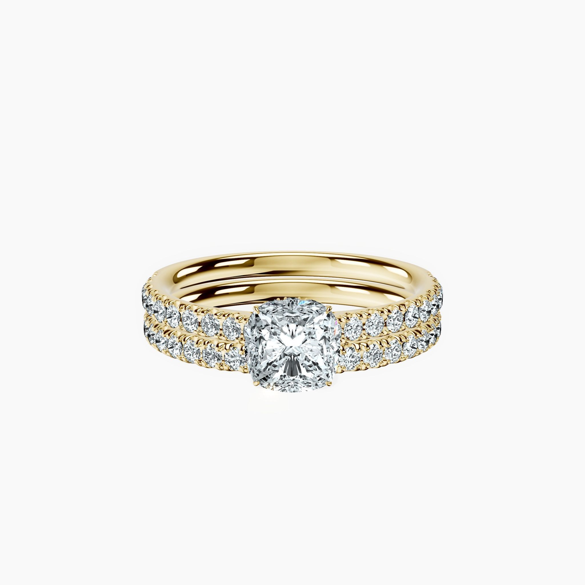 Secret Halo Cushion Ring