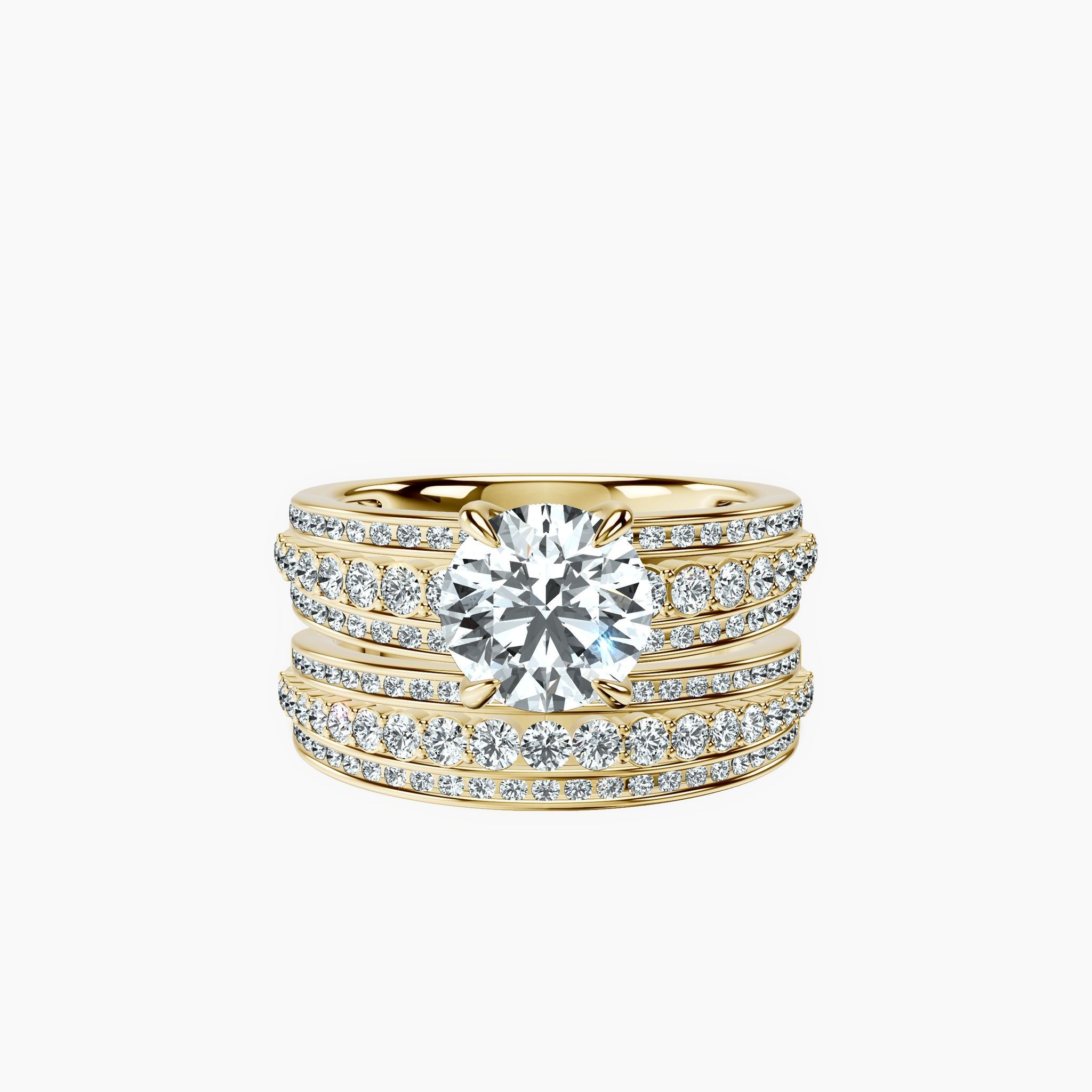 3 Row Round Ring