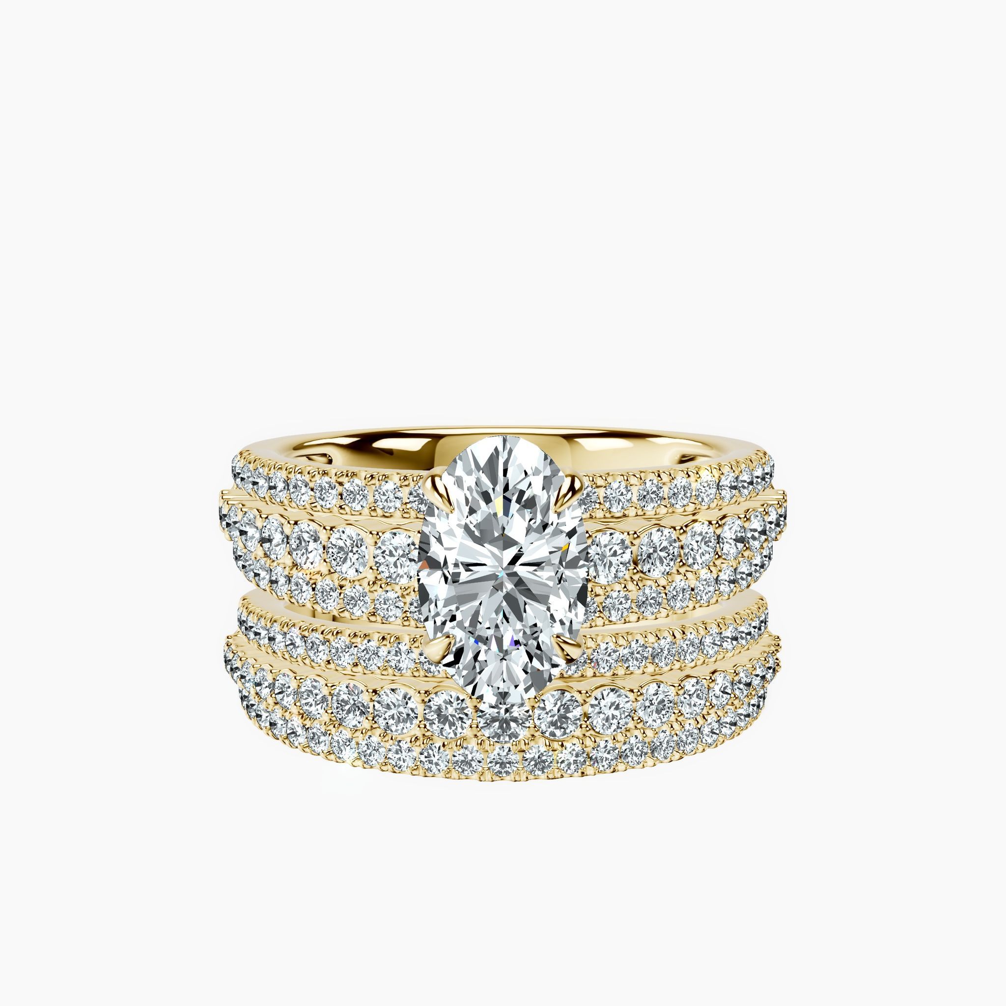 3 Row Oval Ring