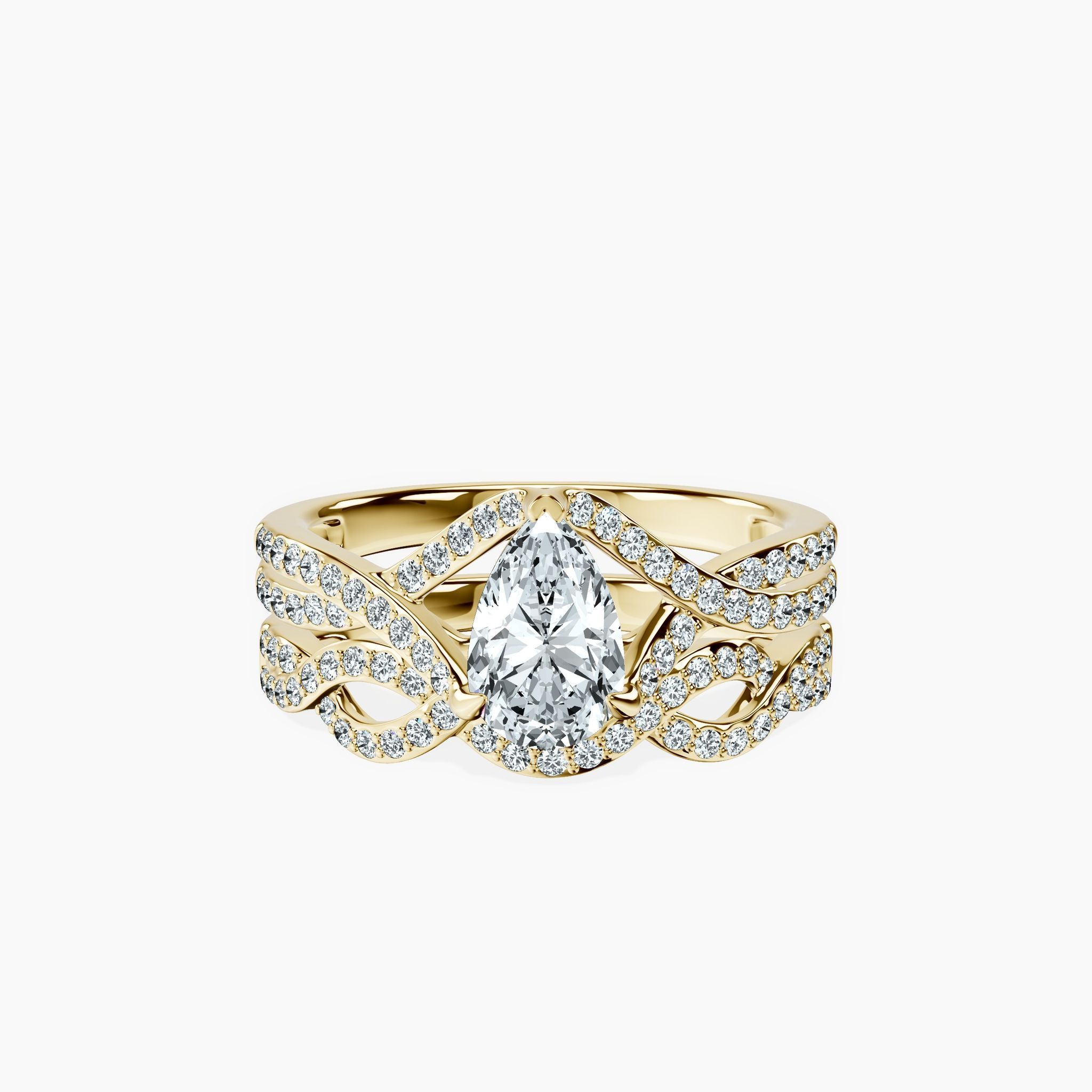 Twisted Pear Ring — view 1