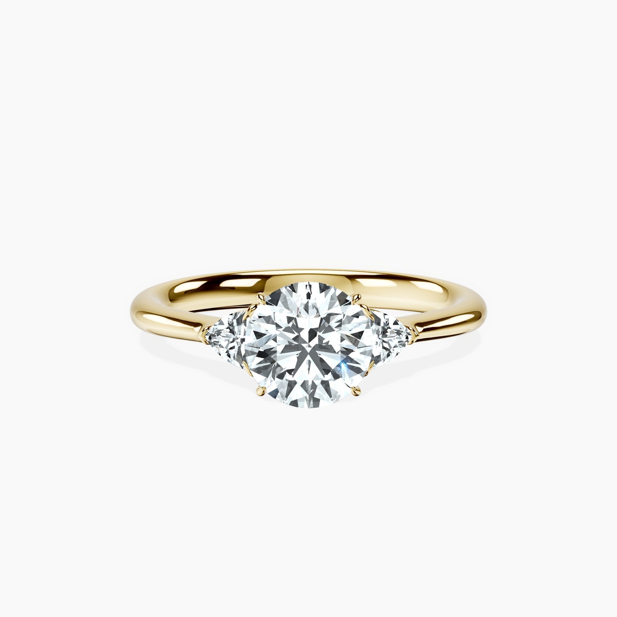 Trillion Trinity Round Ring