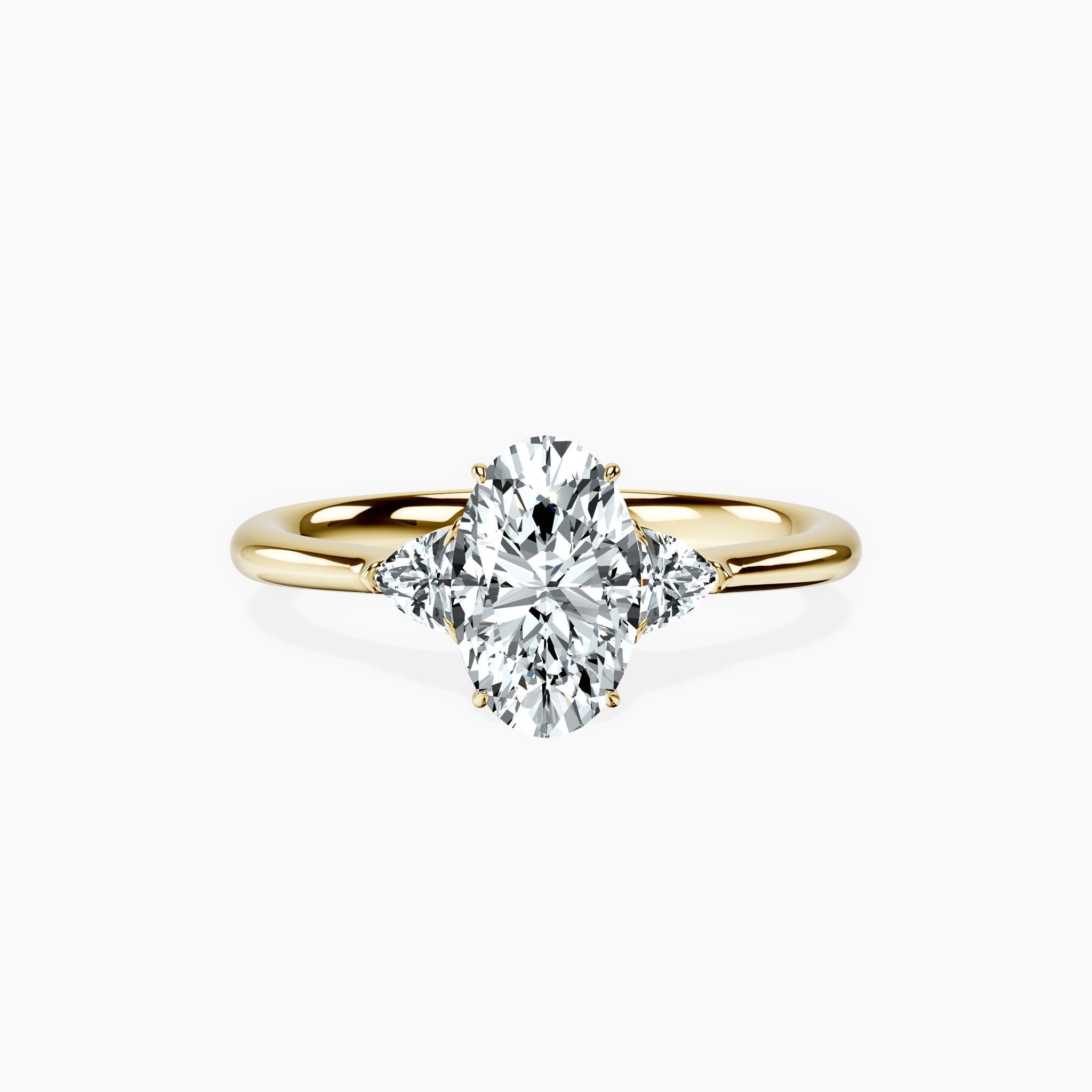 Trillion Trinity Oval Ring — view 1
