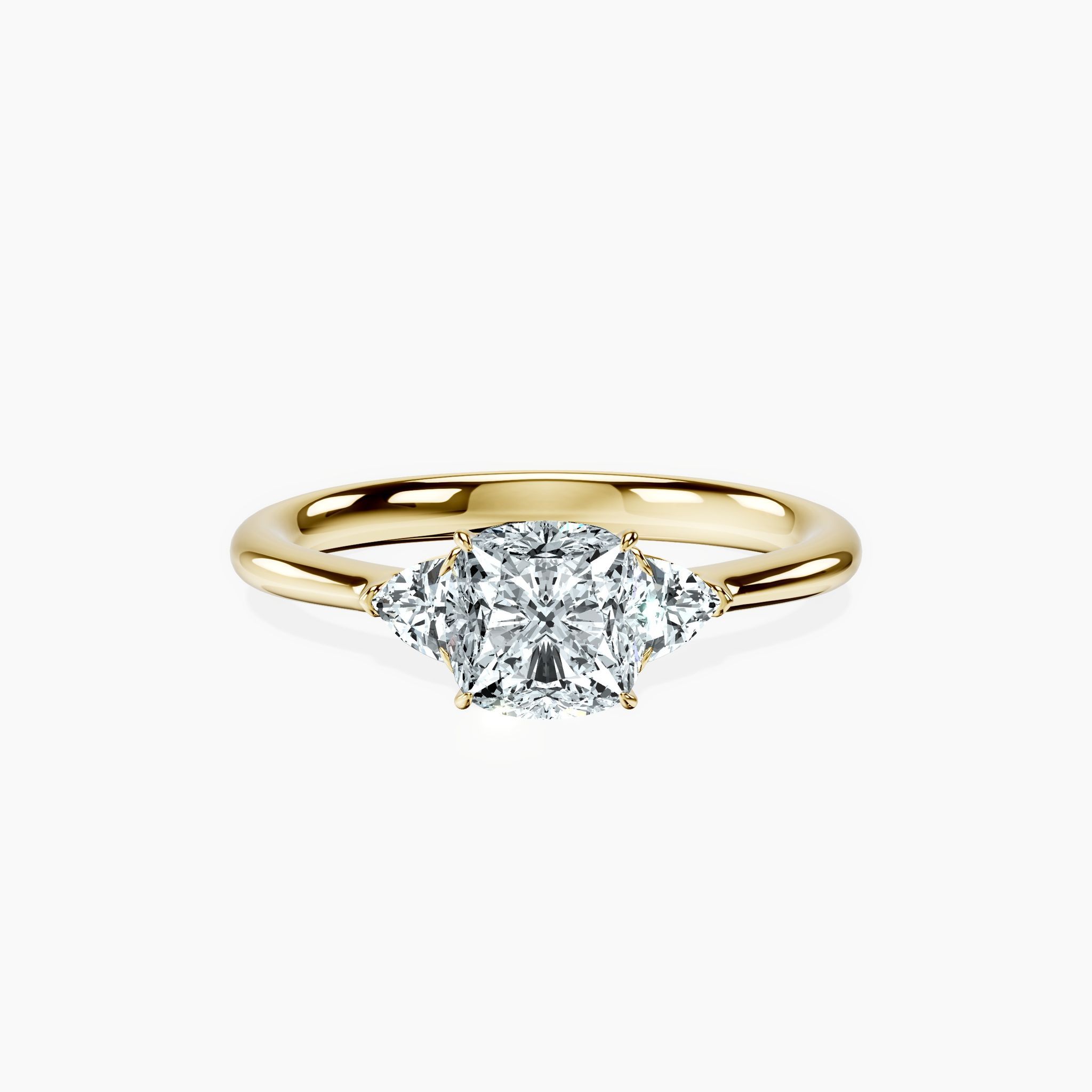Trillion Trinity Cushion Ring