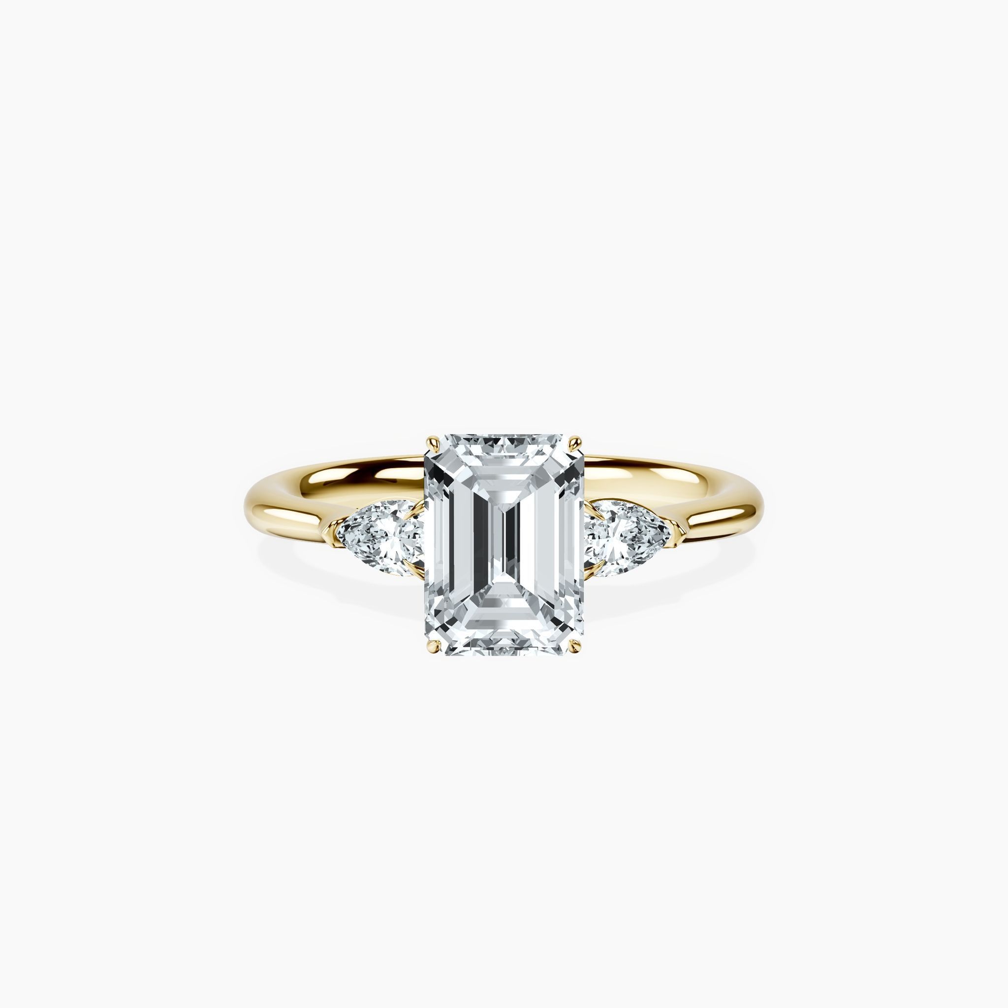 Pear Trinity Emerald Ring