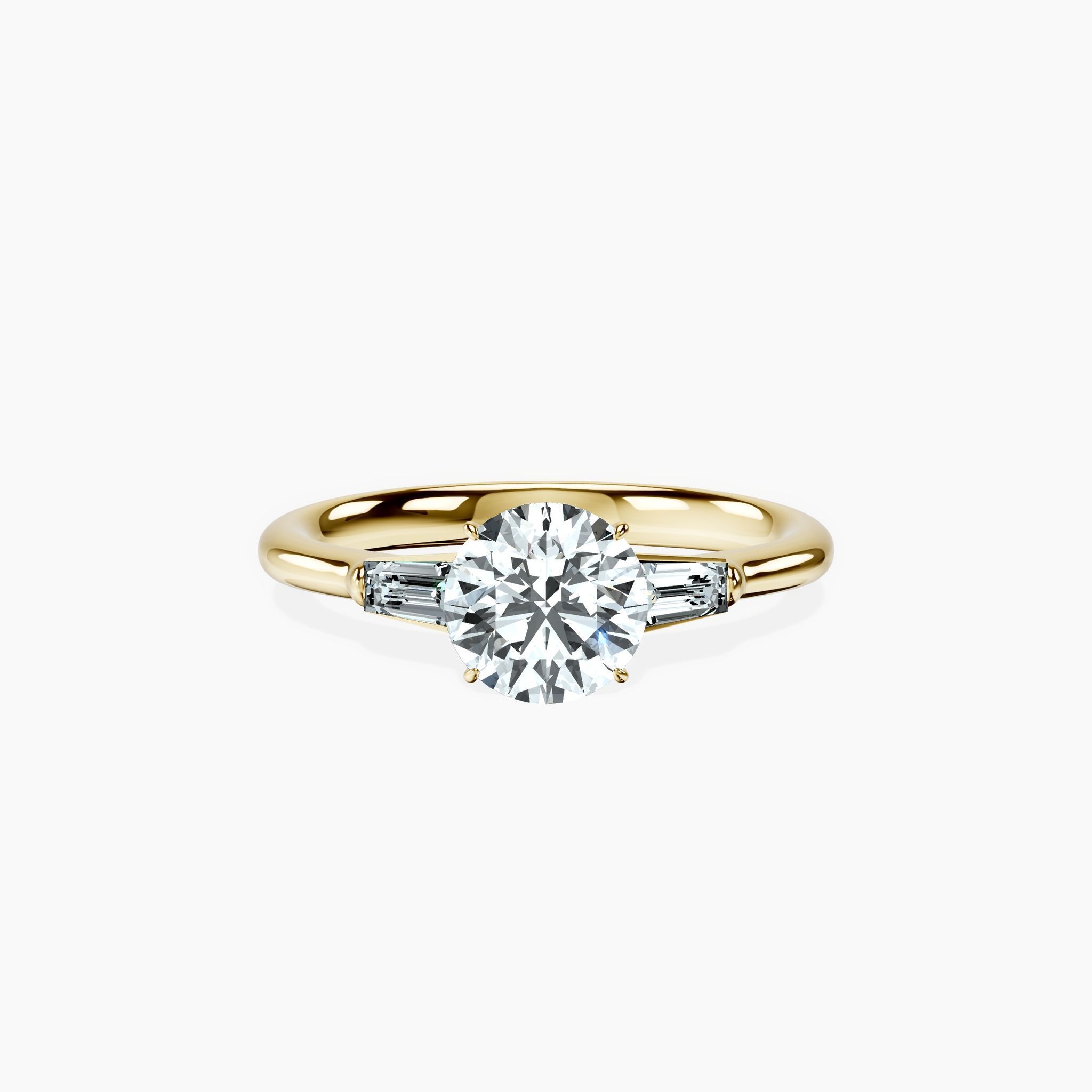 Tapered Trinity Round Ring — view 1