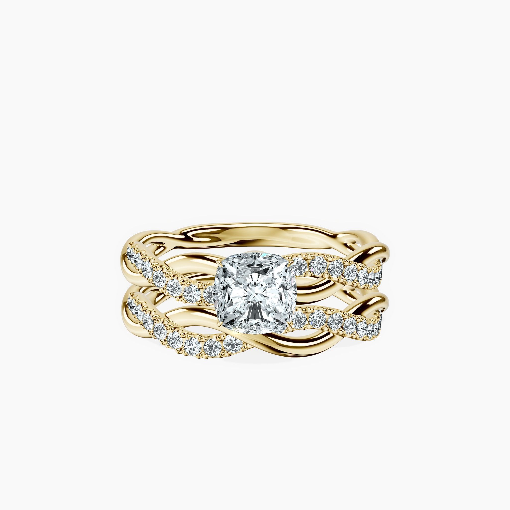 Entwined Cushion Ring — view 1