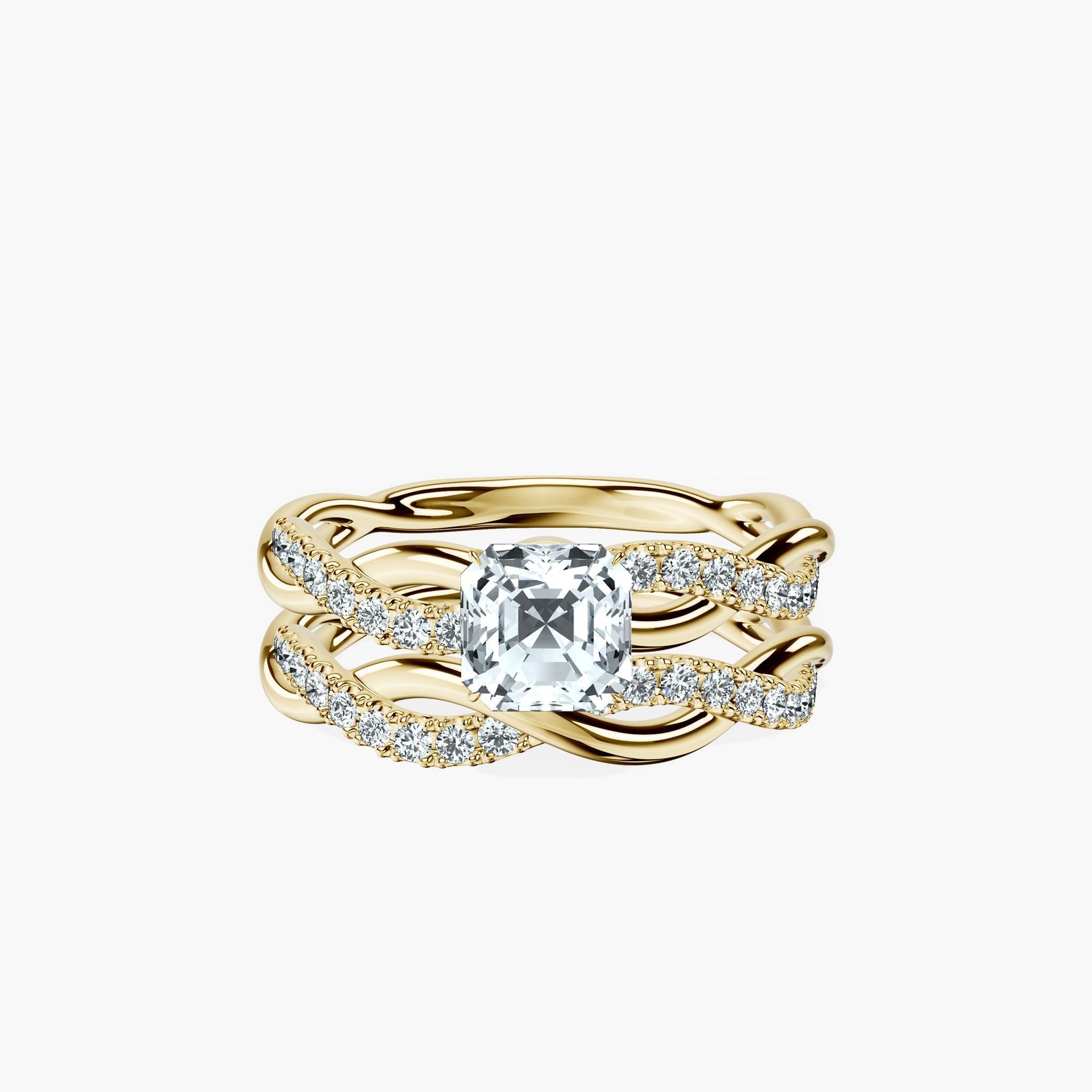 Entwined Asscher Ring — view 1