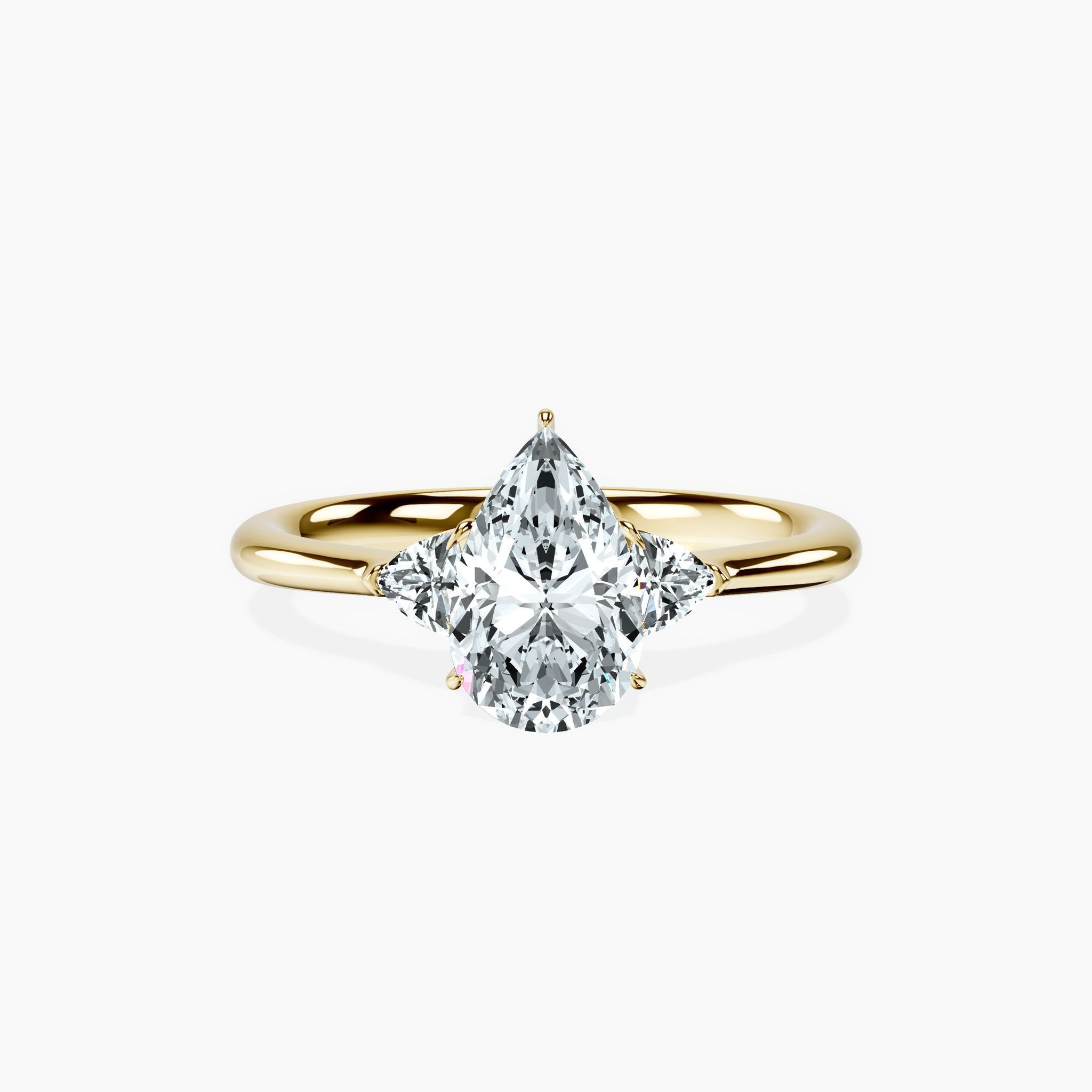 Trillion Trinity Pear Ring — view 1