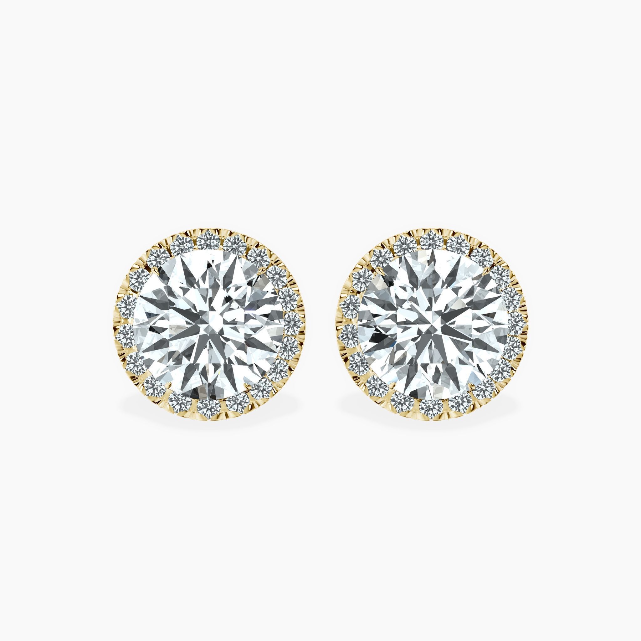 Timeless Halo Round Studs — view 1