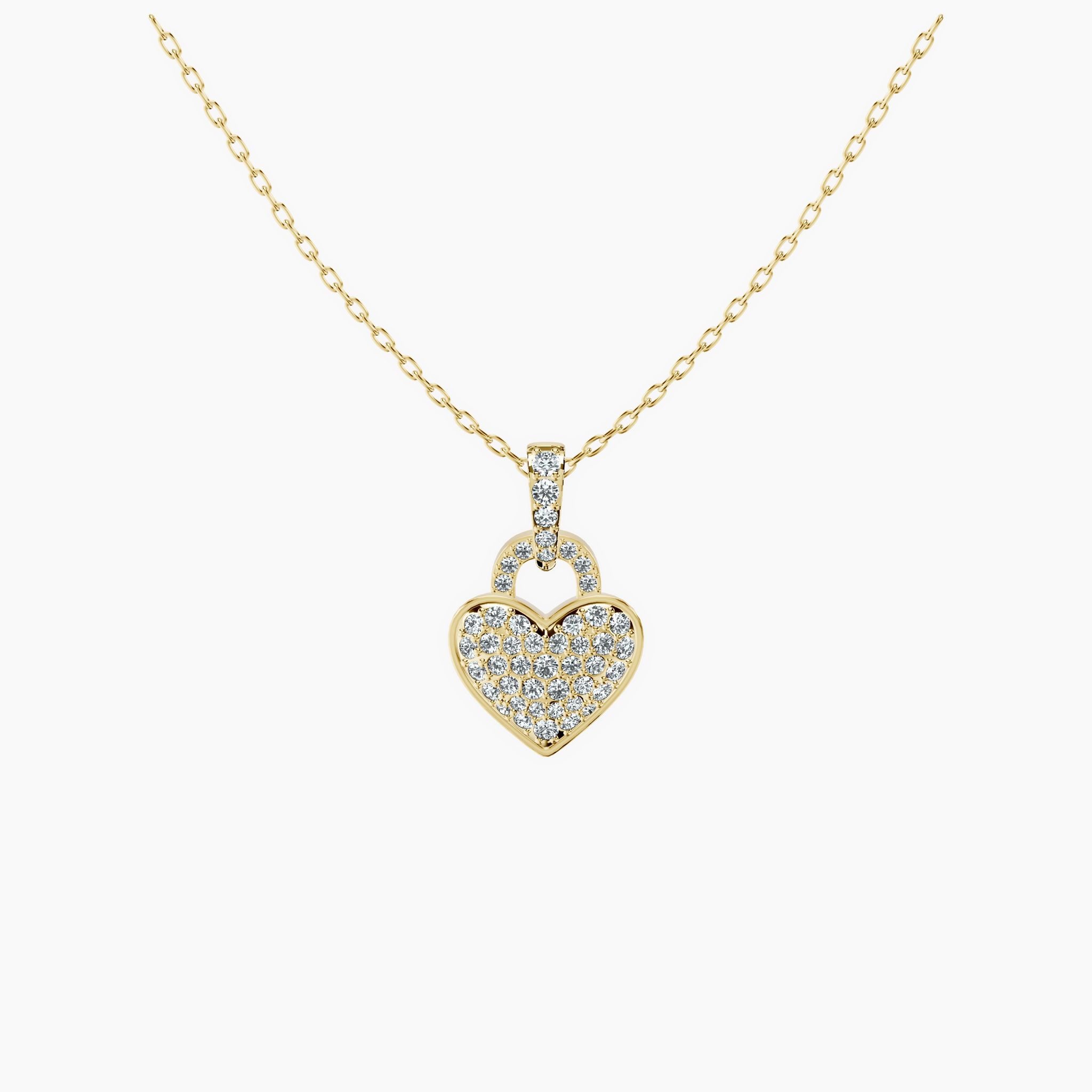 Amour Pavé Lock Necklace — view 1