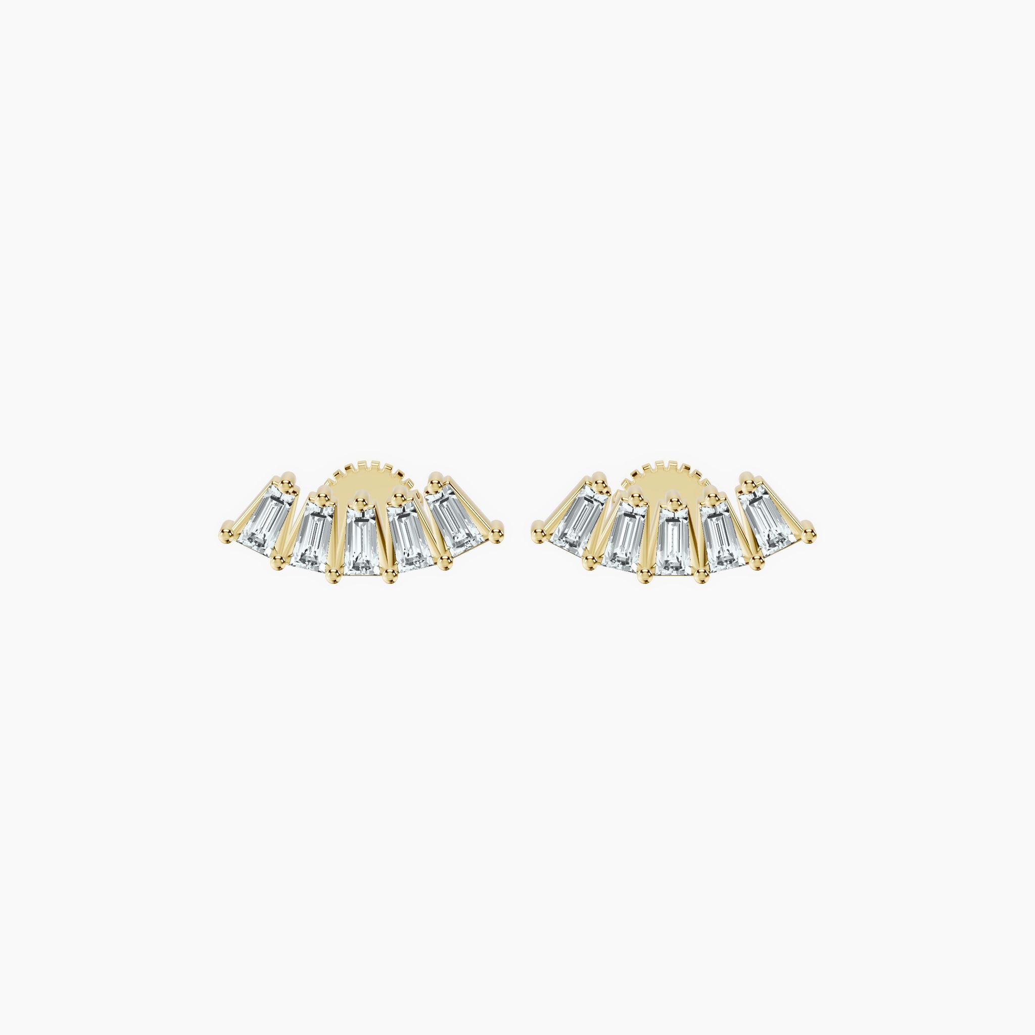 Baguette Cascade Studs — view 1