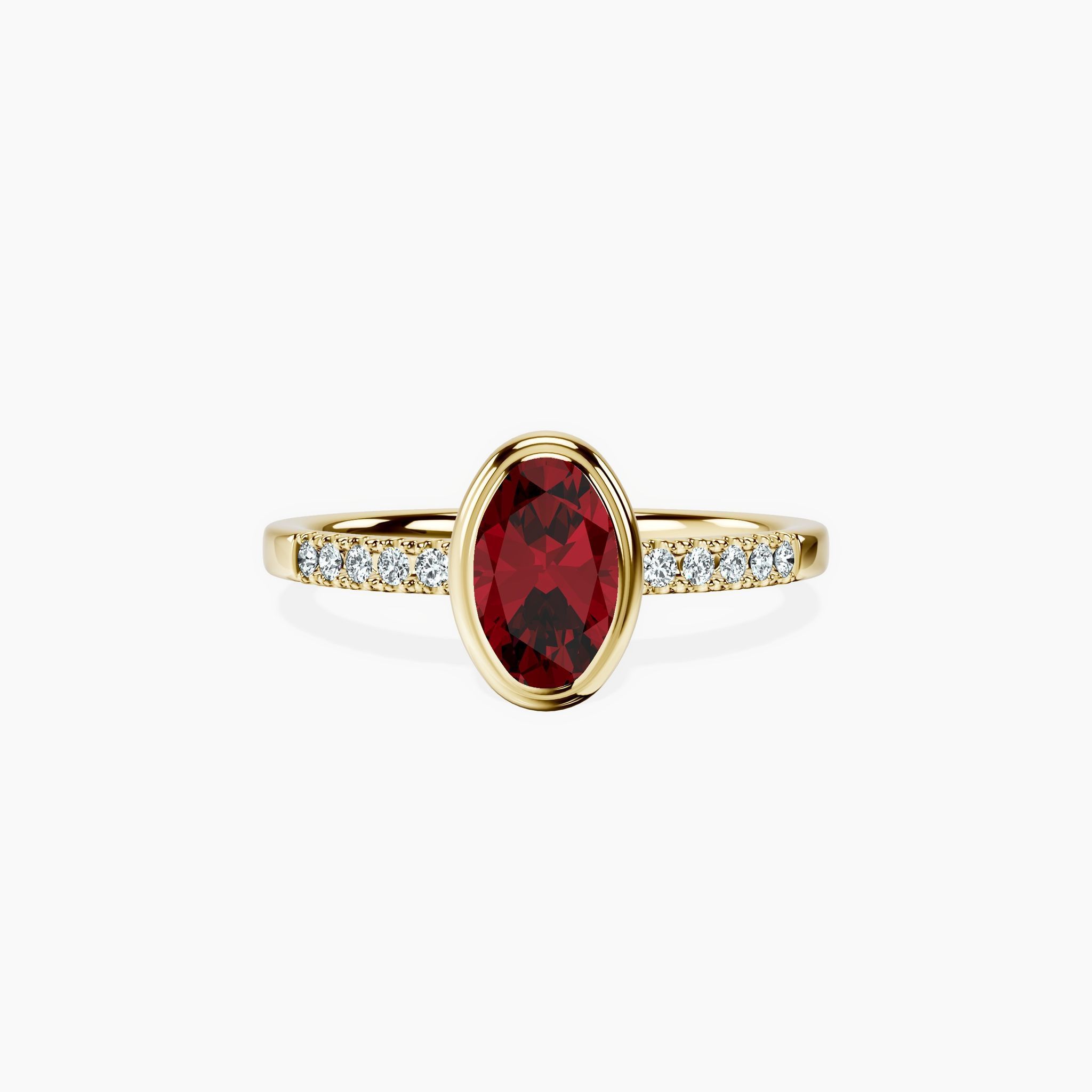 Diamond Bezel Ring — view 1