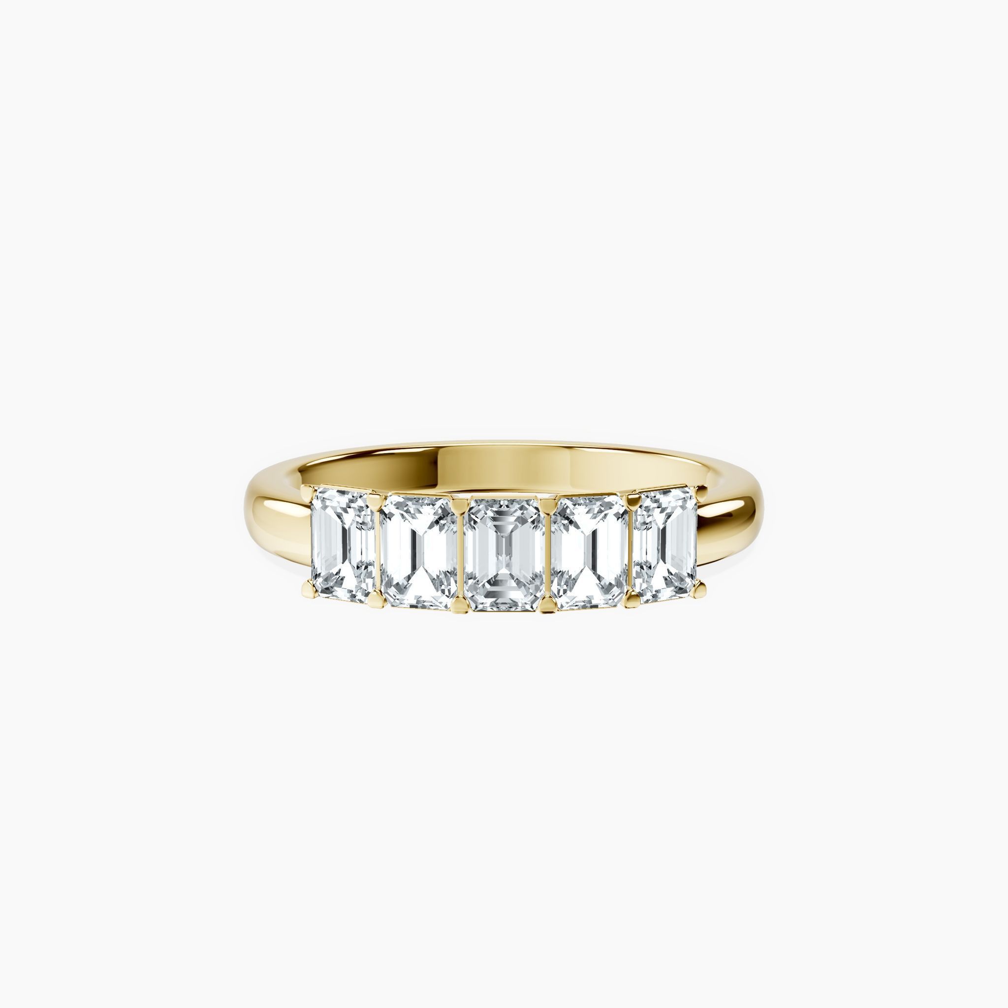 Emerald 5 Stone Ring — view 1