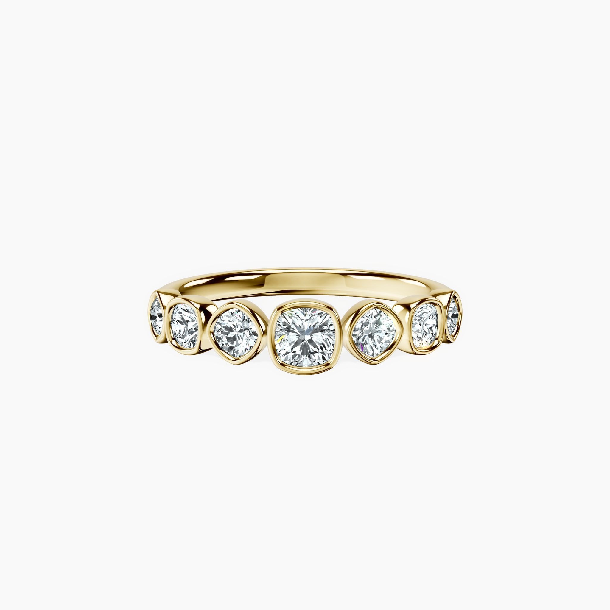 Bezel Multishape Half Band — view 1