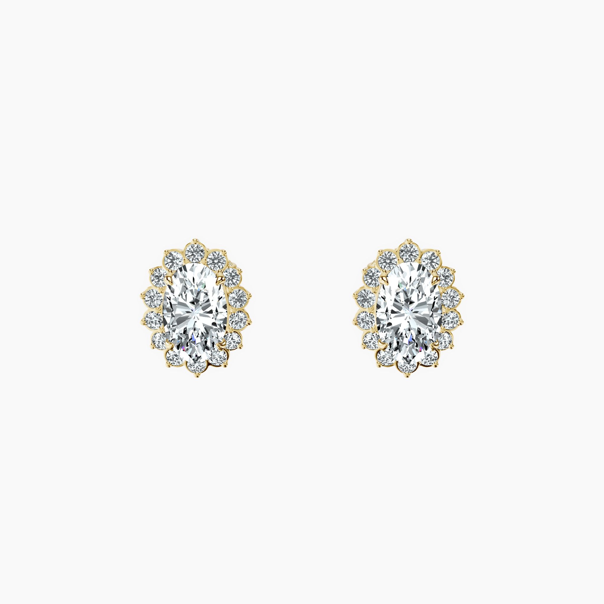 Dahlia Oval Studs — view 1