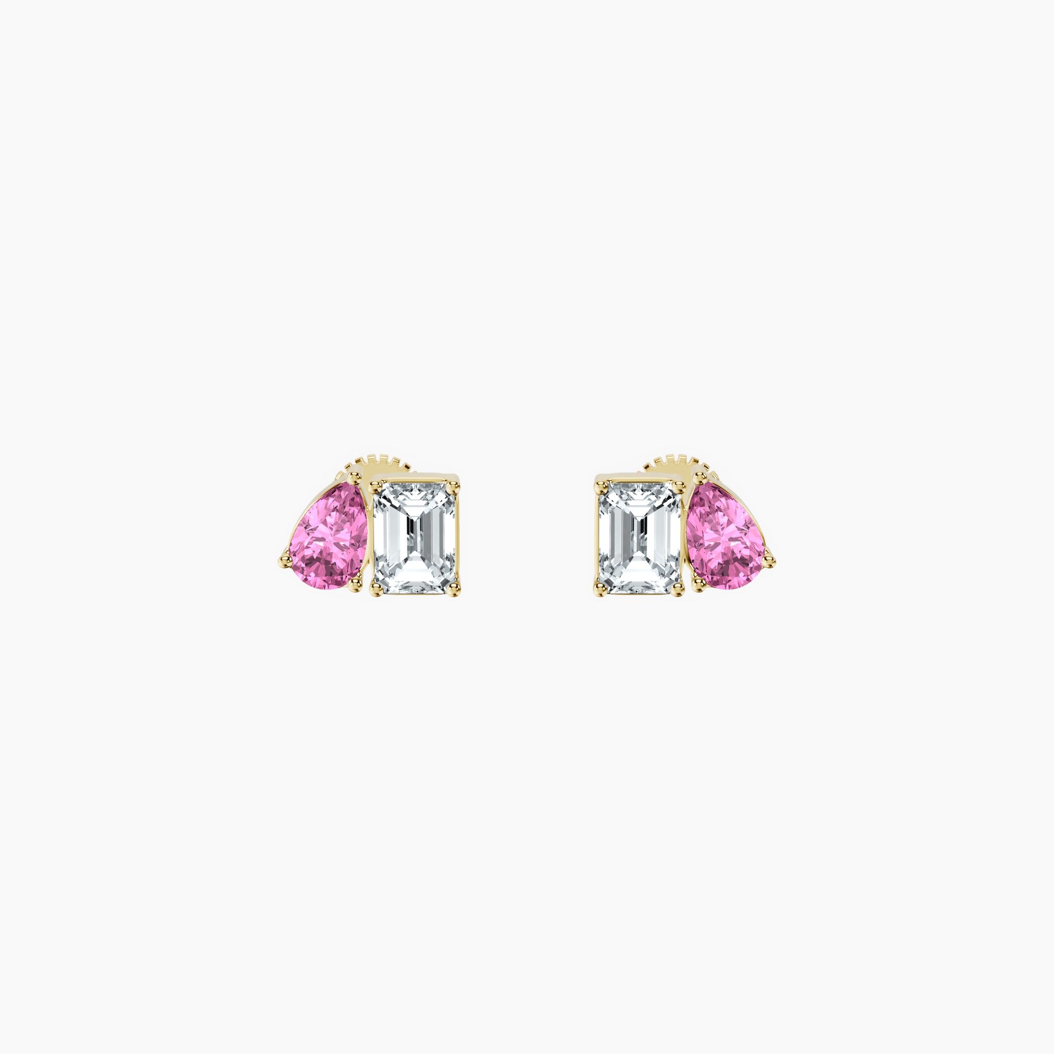 Pink Duality Studs — view 1