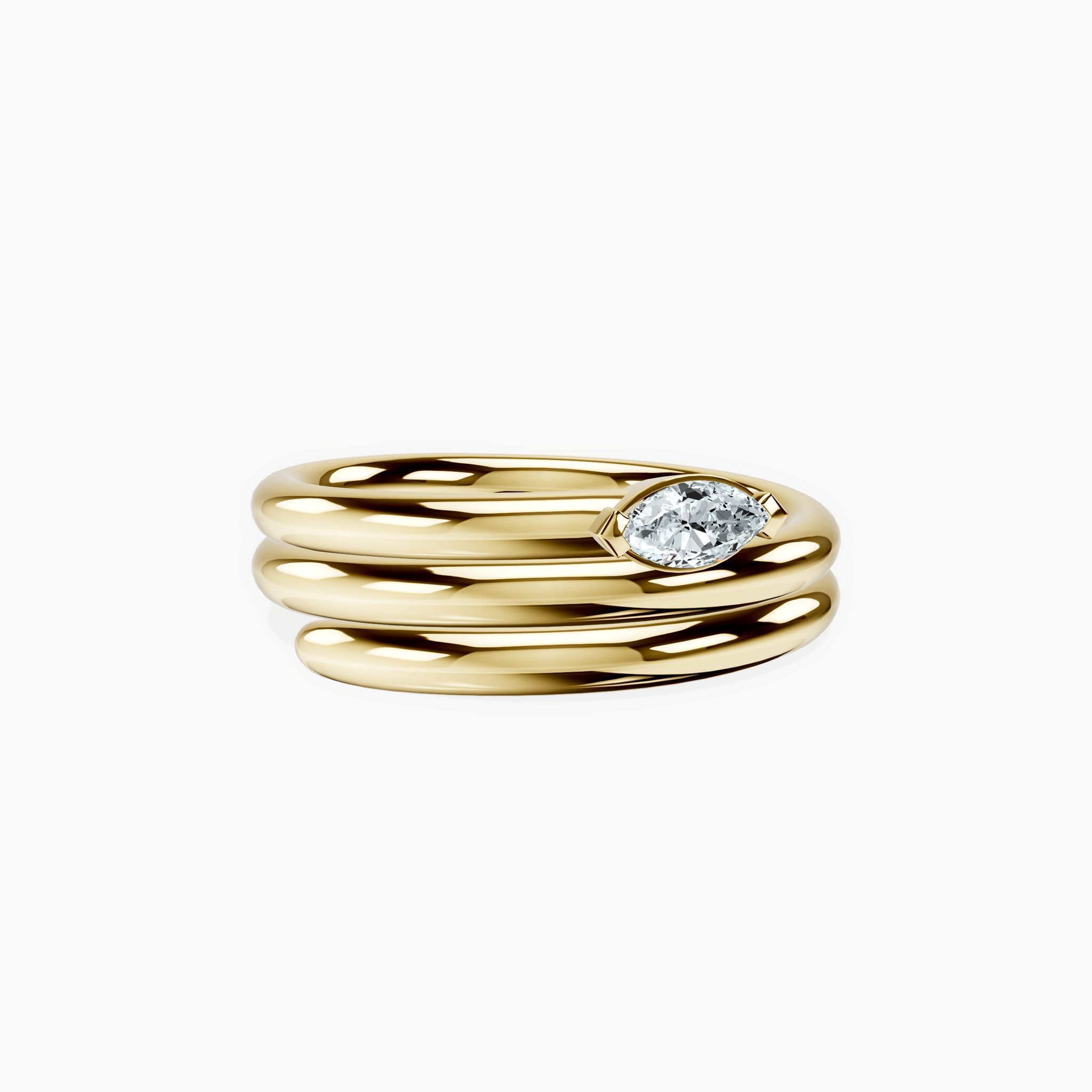 Marquise Coil Ring — view 1