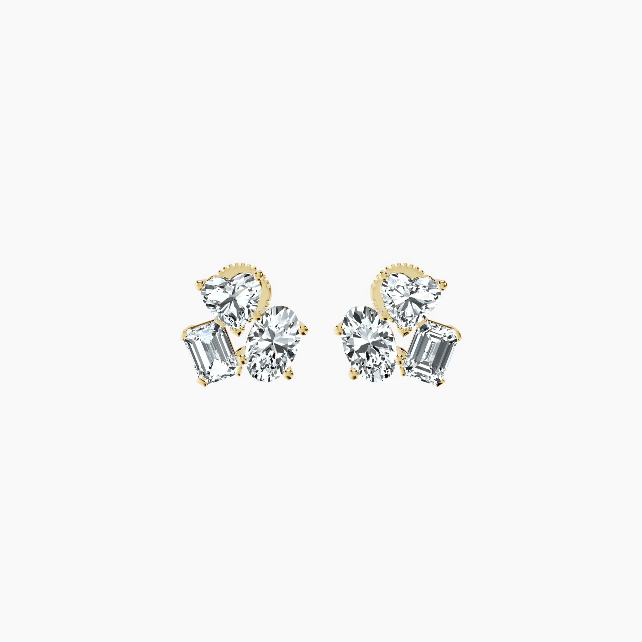 Heart Mélange Studs — view 1