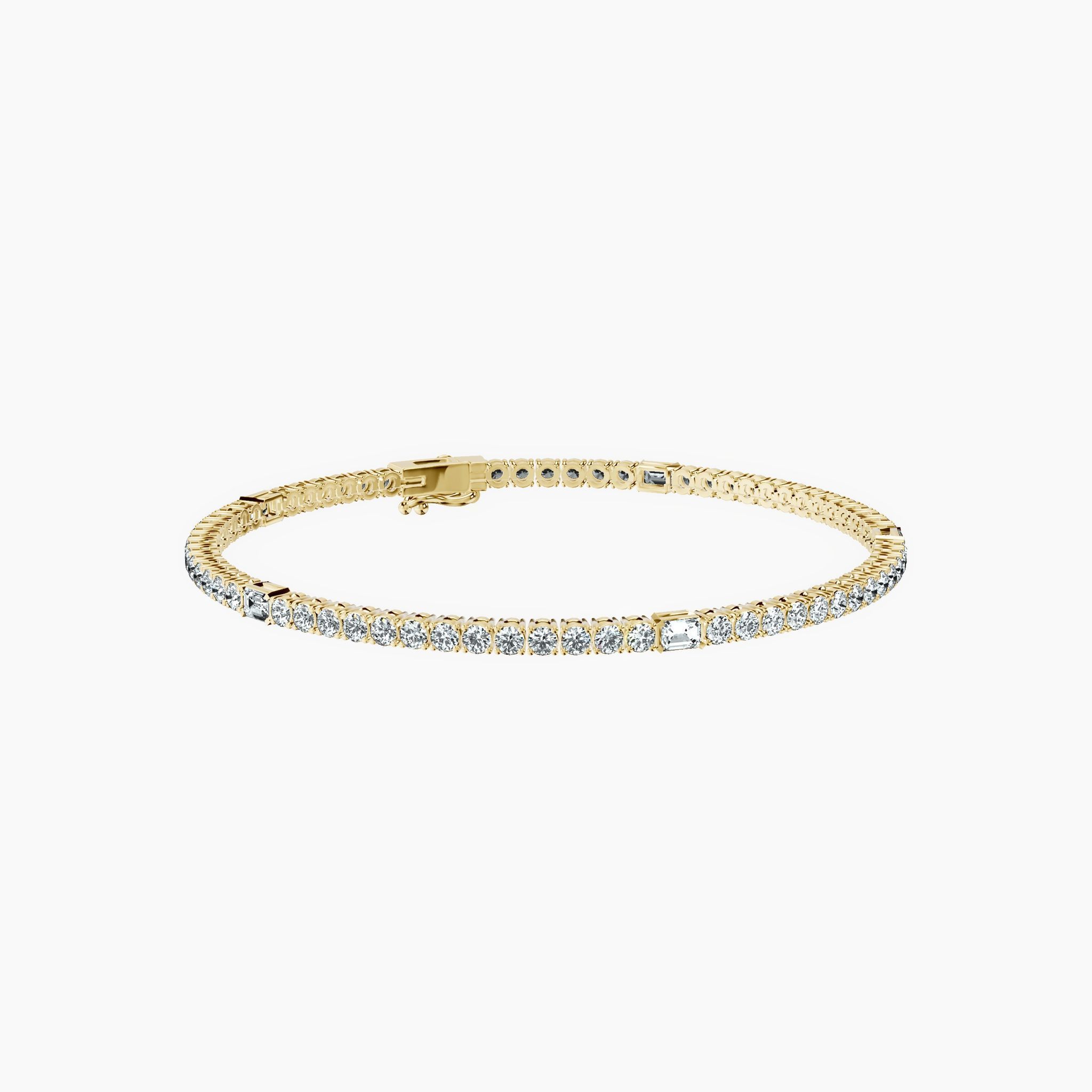 5 Station Emerald Tennis Bracelet