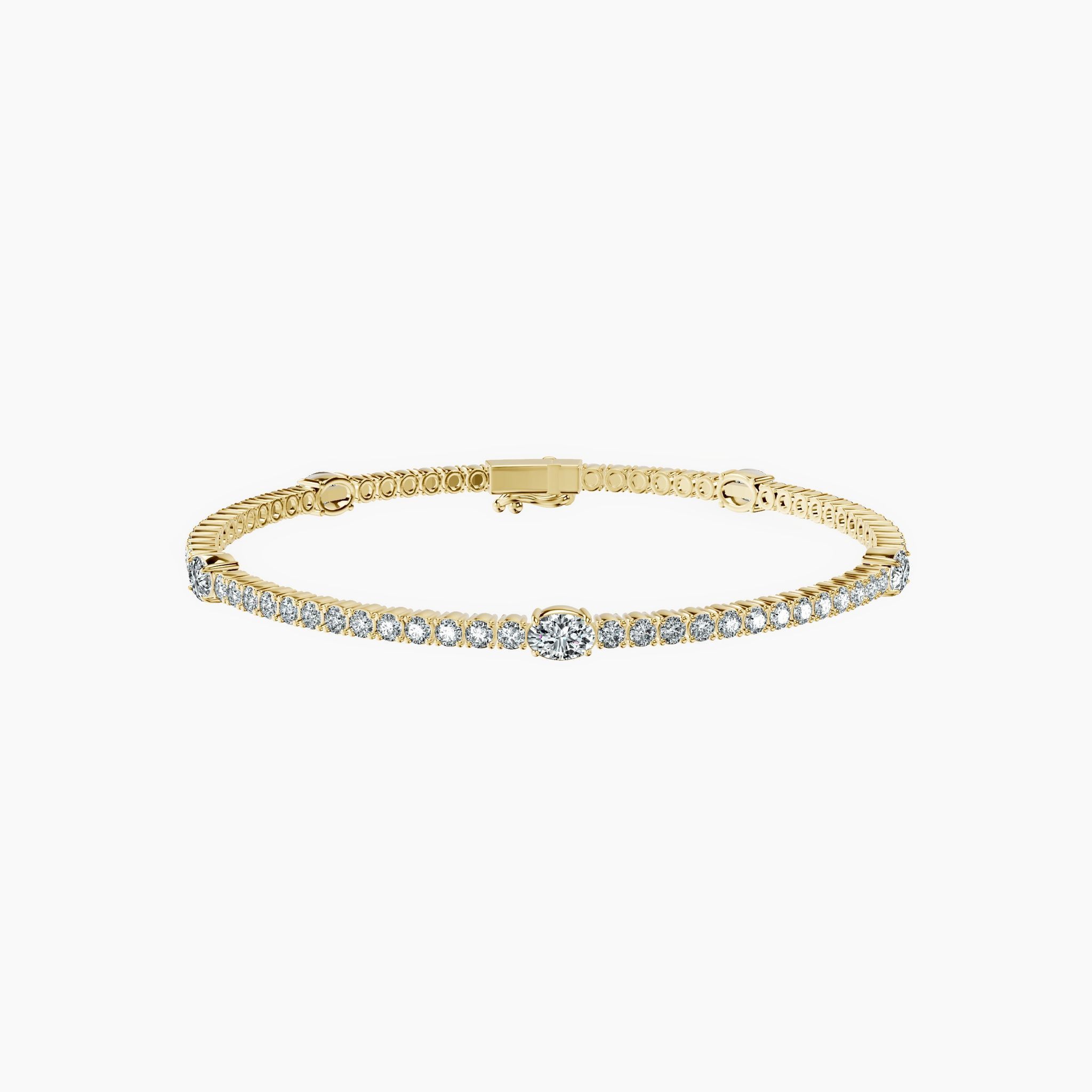 5 Station Oval Tennis Bracelet