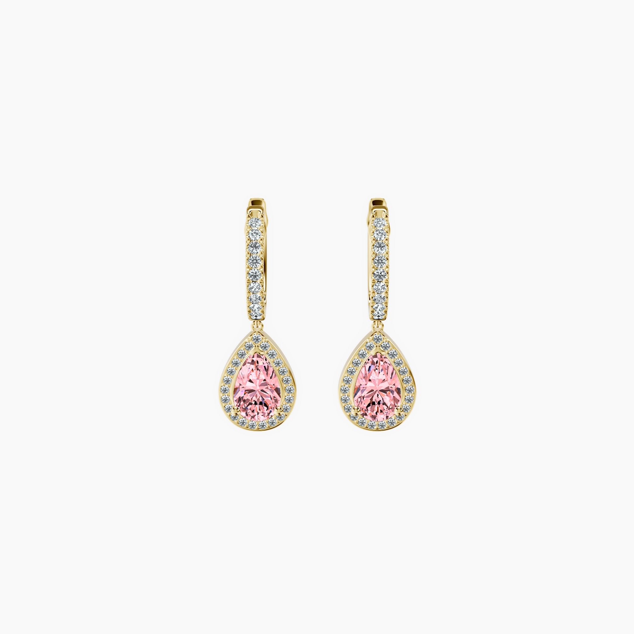 Mira Pear Halo Hoops