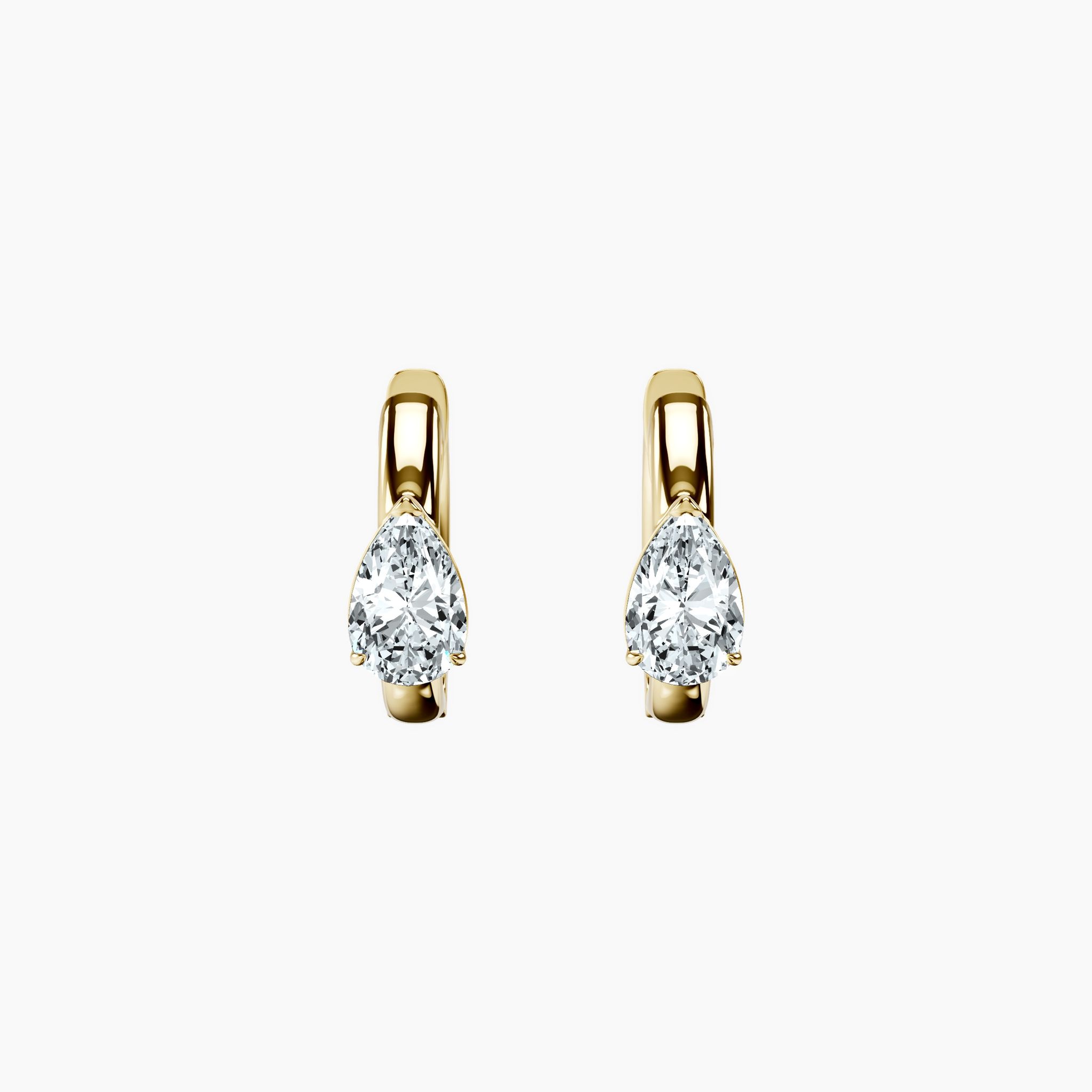 Blair Pear Hoops — view 1