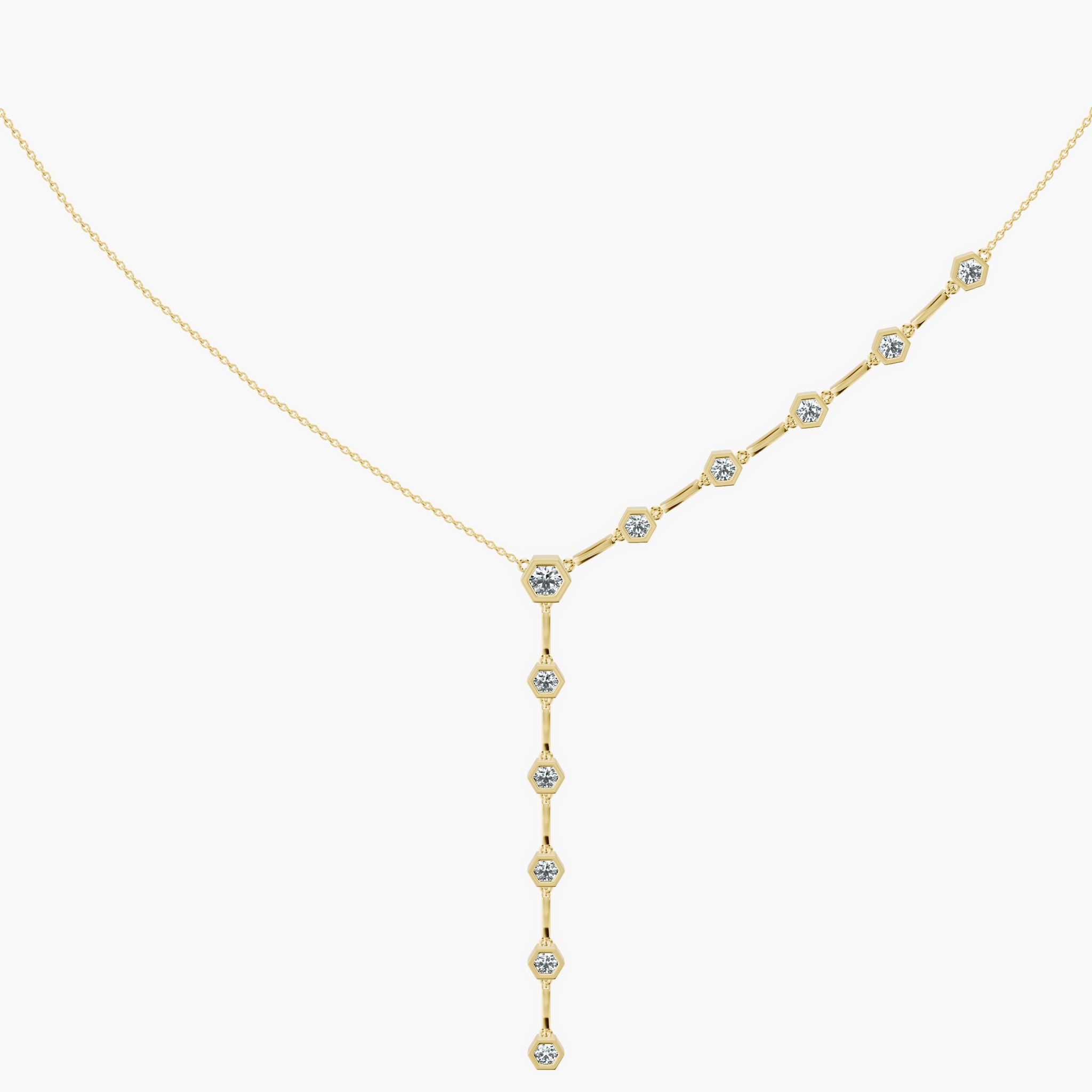 Hexa Lariat Necklace — view 1