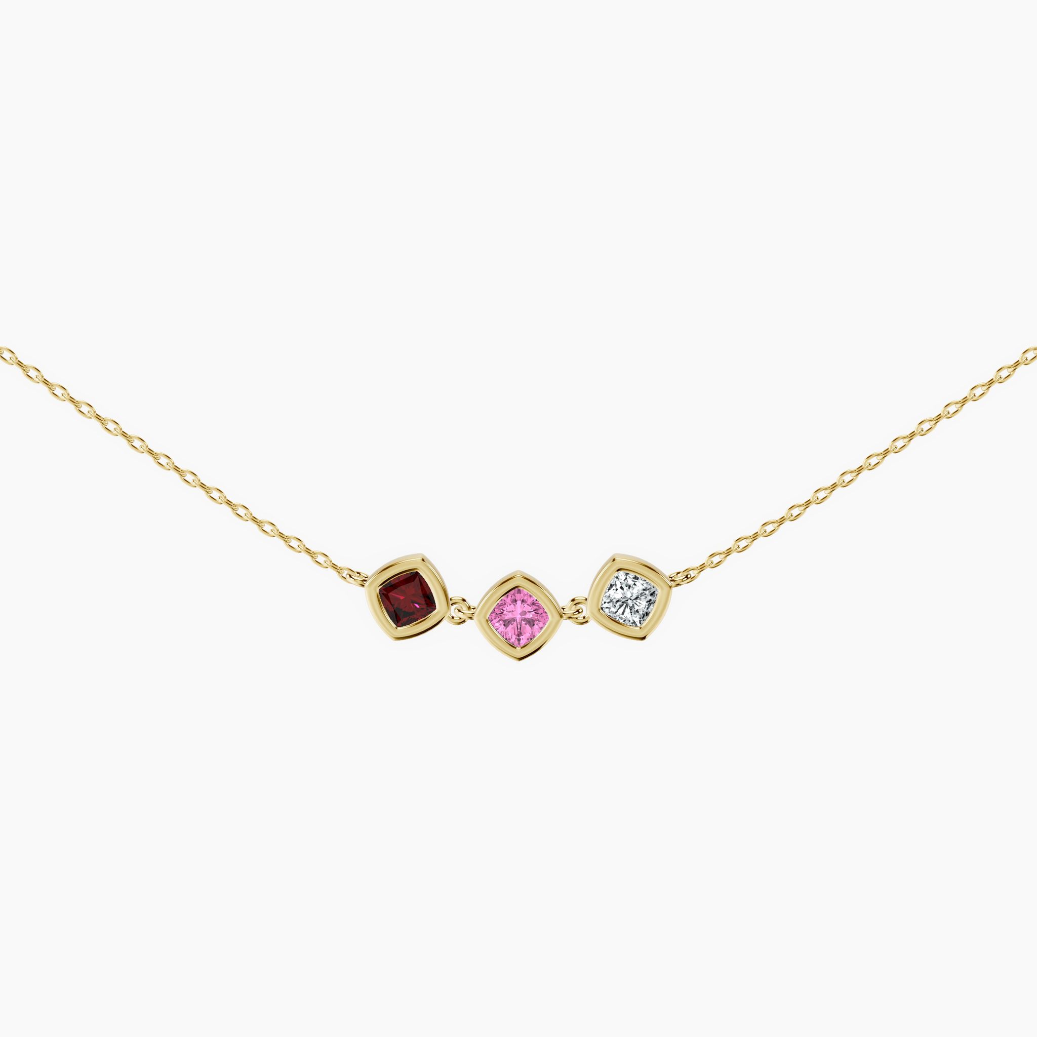 Trinity Cushion Necklace — view 1